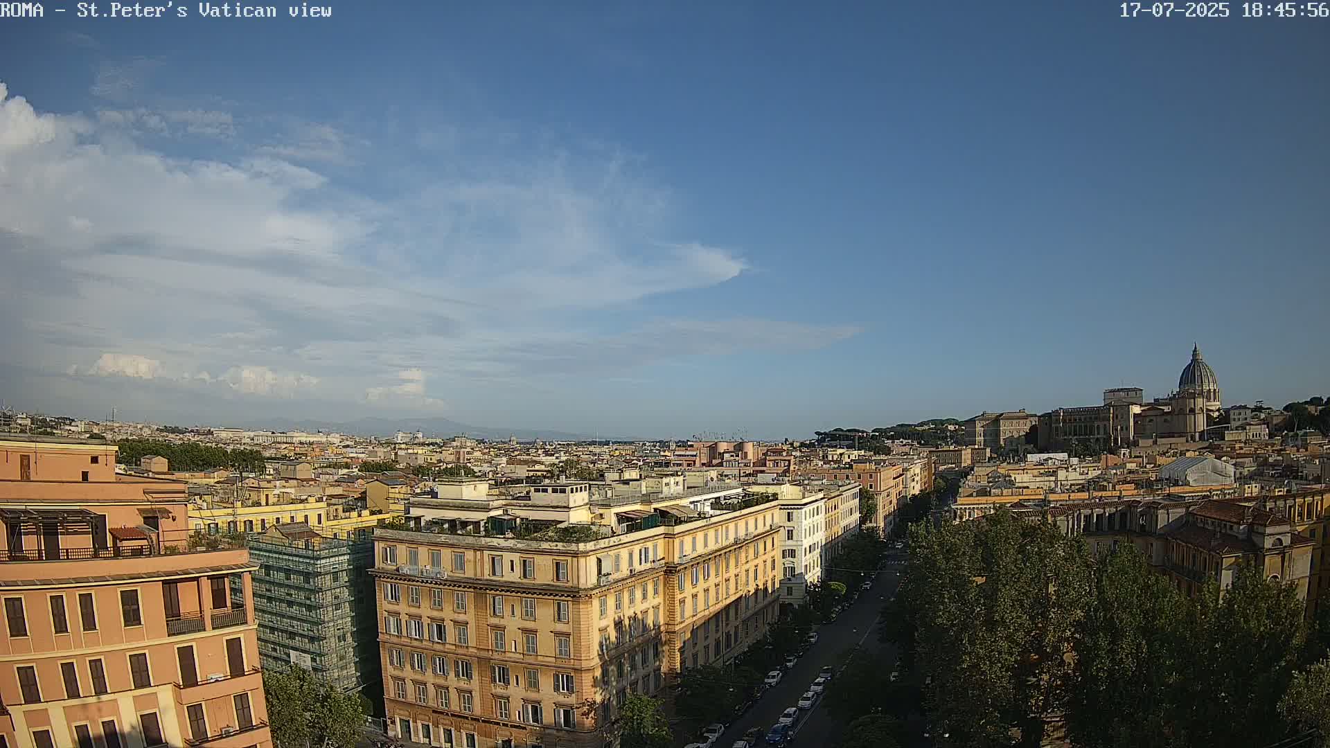 Rome Skyline, Dome of St. Peter's - Vatican View Live Cam - Lazio, Italy