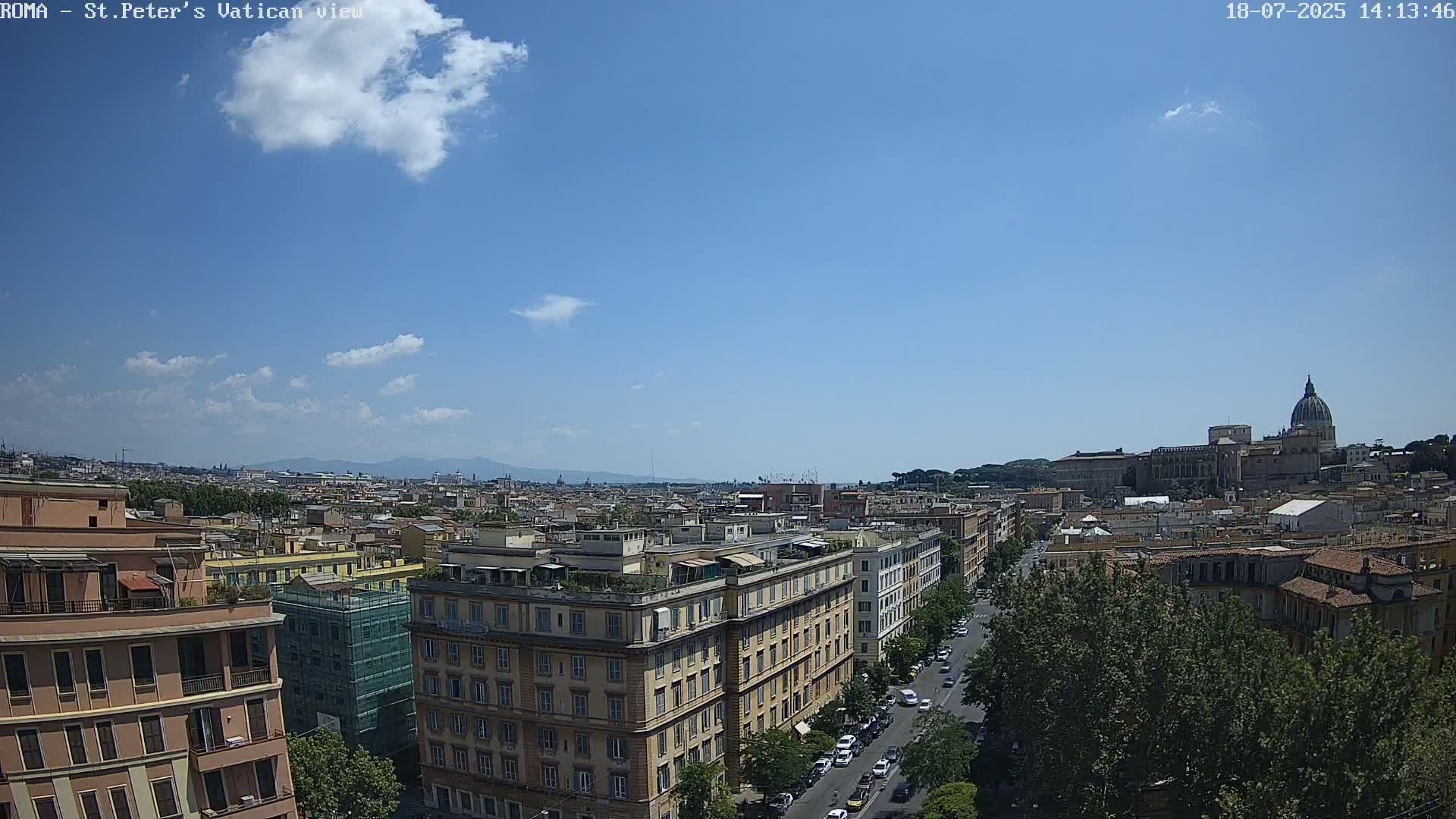Rome Skyline, Dome of St. Peter's - Vatican View Live Cam - Lazio, Italy