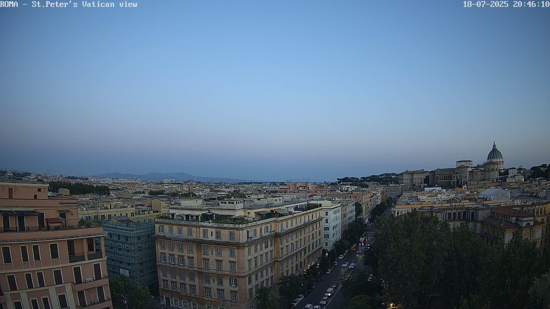 Rome Skyline, Dome of St. Peter's - Vatican View Live Cam - Lazio, Italy