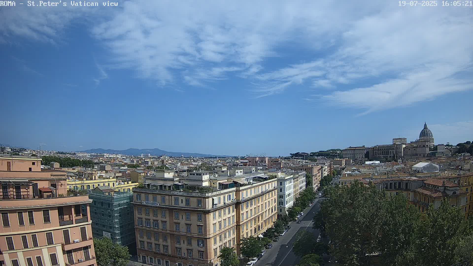 Rome Skyline, Dome of St. Peter's - Vatican View Live Cam - Lazio, Italy