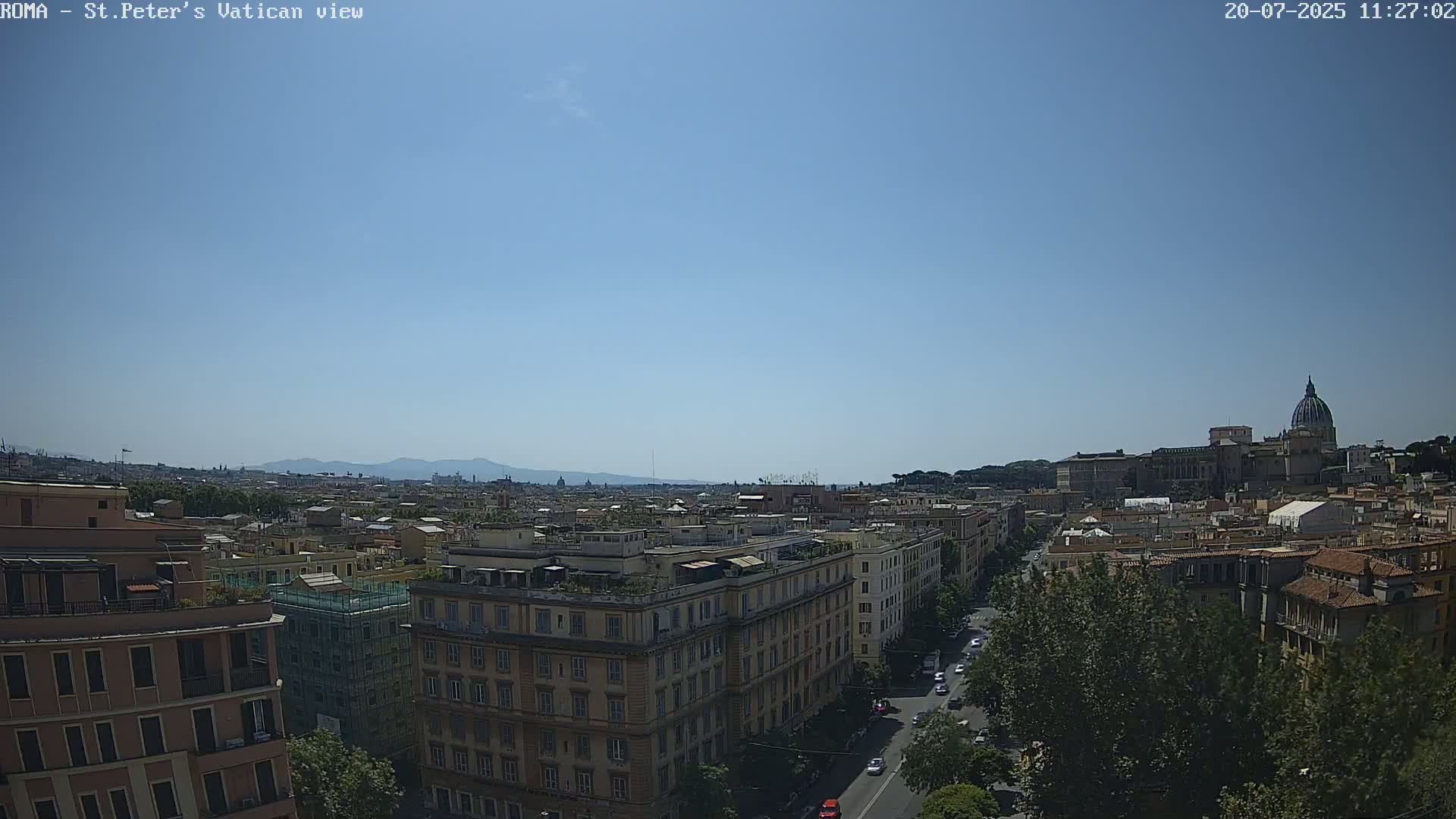 Rome Skyline, Dome of St. Peter's - Vatican View Live Cam - Lazio, Italy