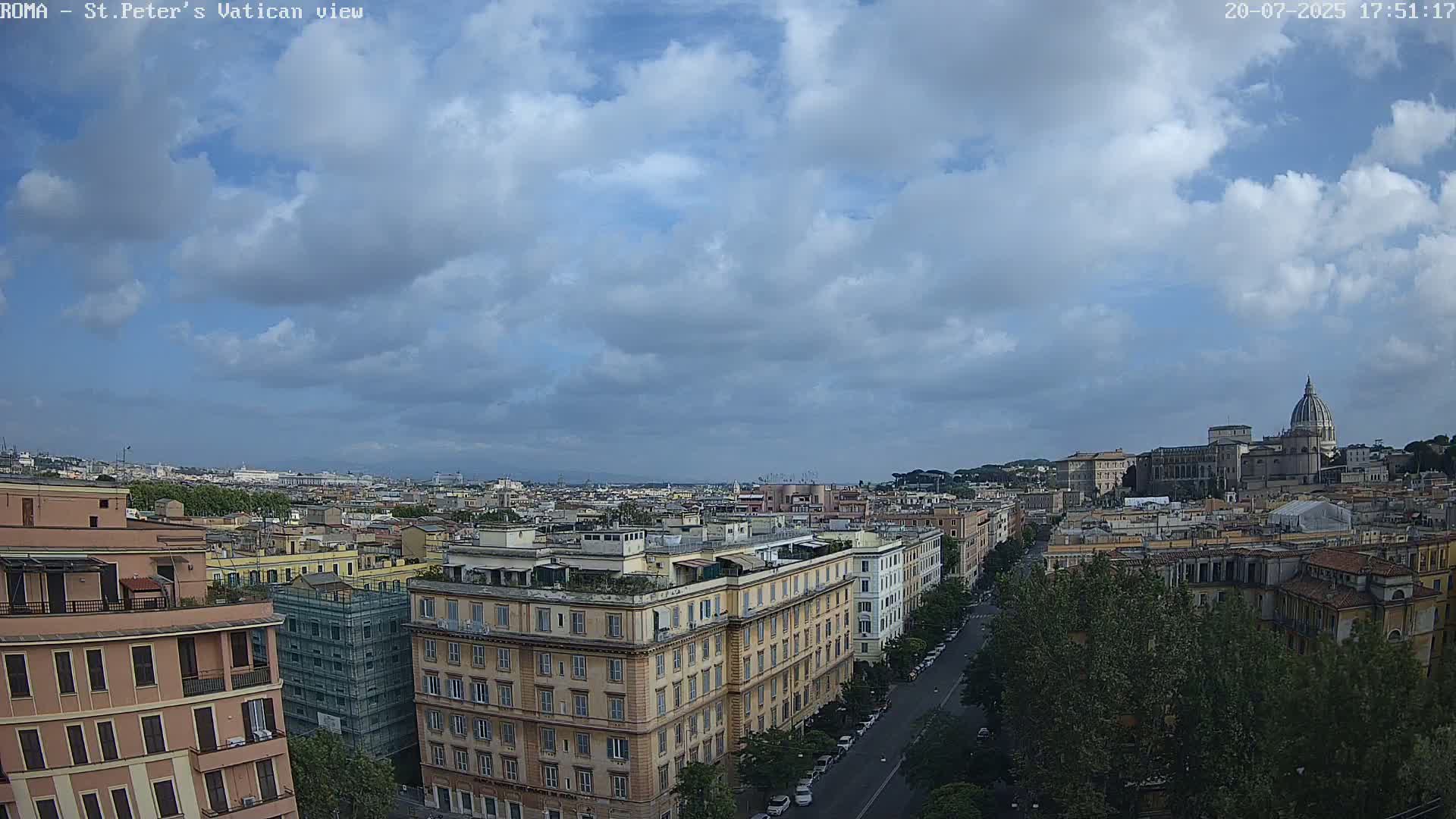 Rome Skyline, Dome of St. Peter's - Vatican View Live Cam - Lazio, Italy