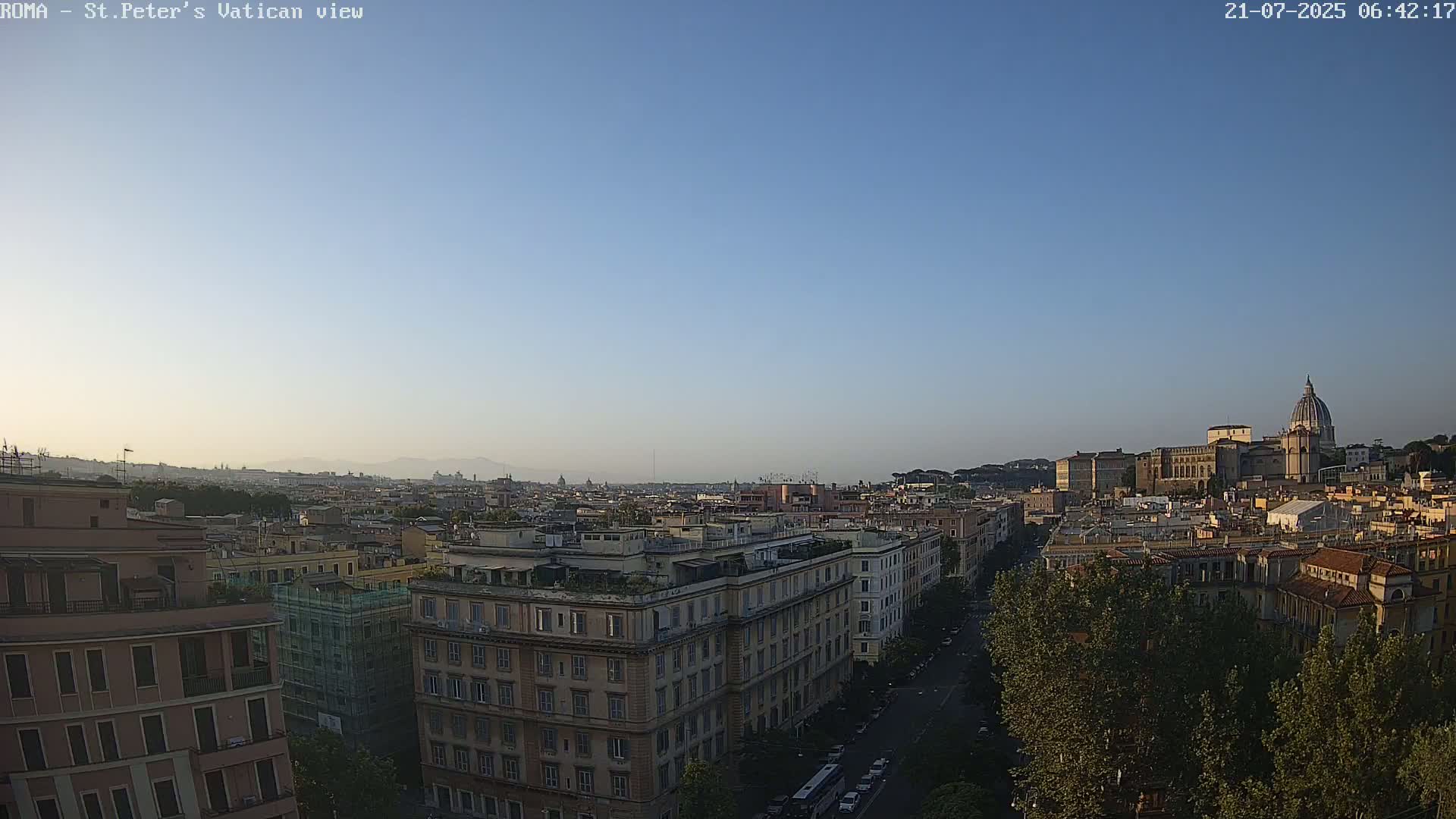 Rome Skyline, Dome of St. Peter's - Vatican View Live Cam - Lazio, Italy