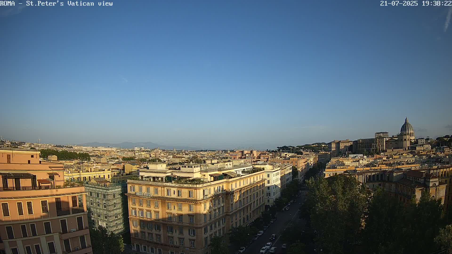 Rome Skyline, Dome of St. Peter's - Vatican View Live Cam - Lazio, Italy