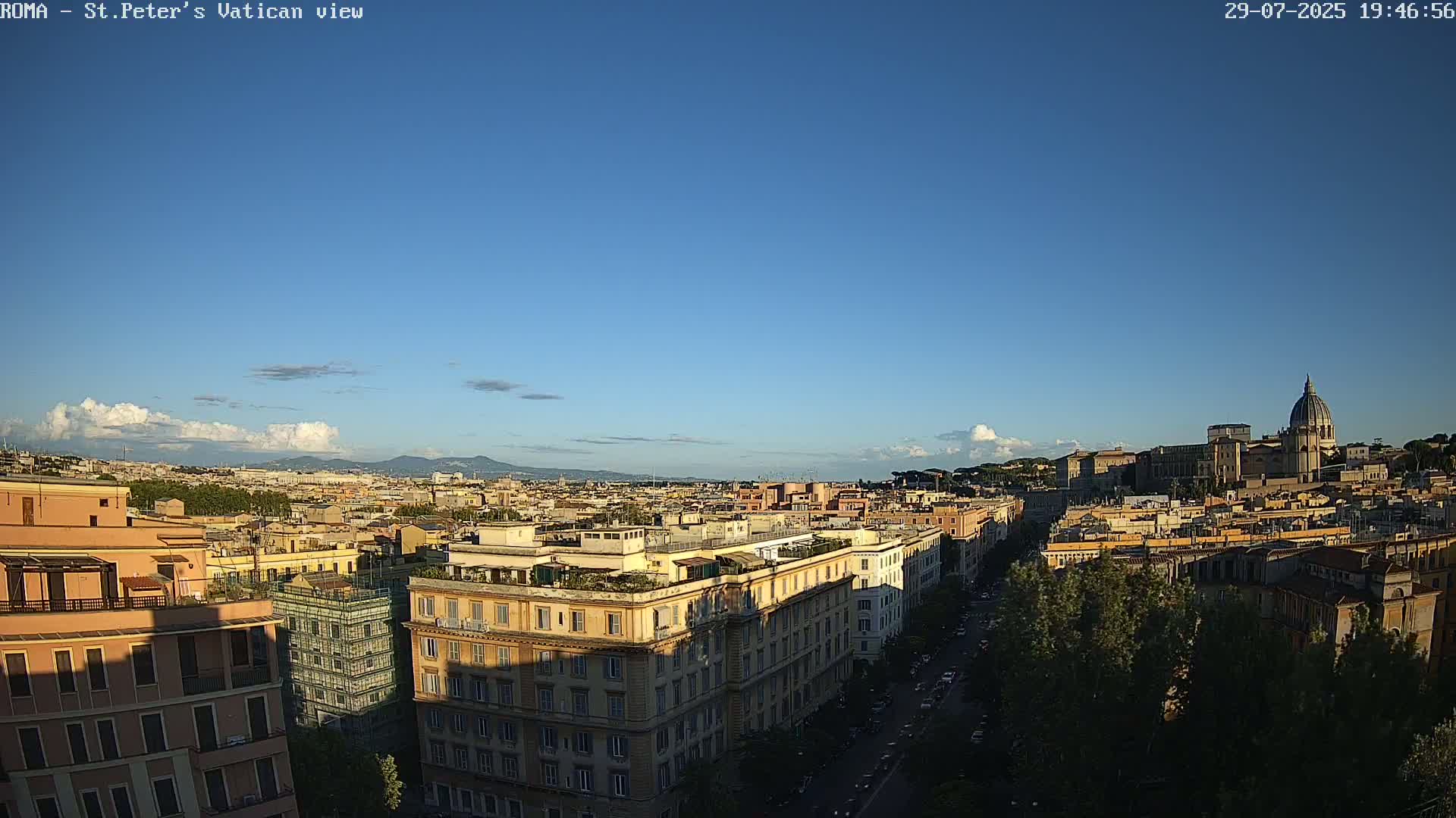 Rome Skyline, Dome of St. Peter's - Vatican View Live Cam - Lazio, Italy
