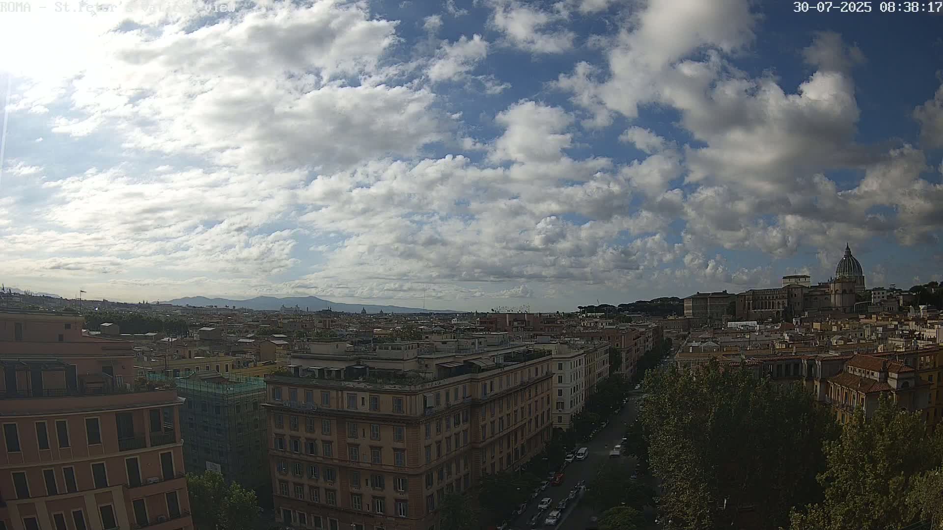 Rome Skyline, Dome of St. Peter's - Vatican View Live Cam - Lazio, Italy