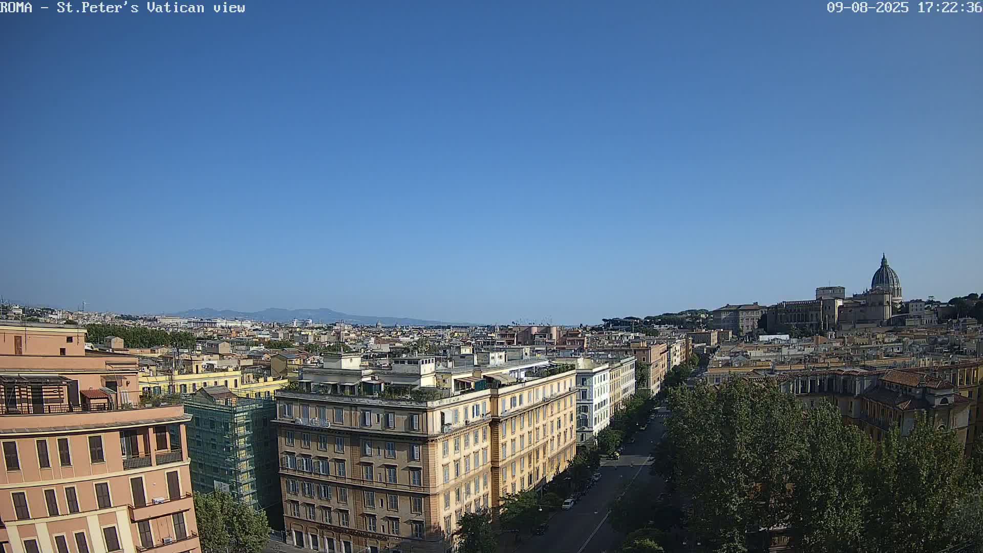 Rome Skyline, Dome of St. Peter's - Vatican View Live Cam - Lazio, Italy