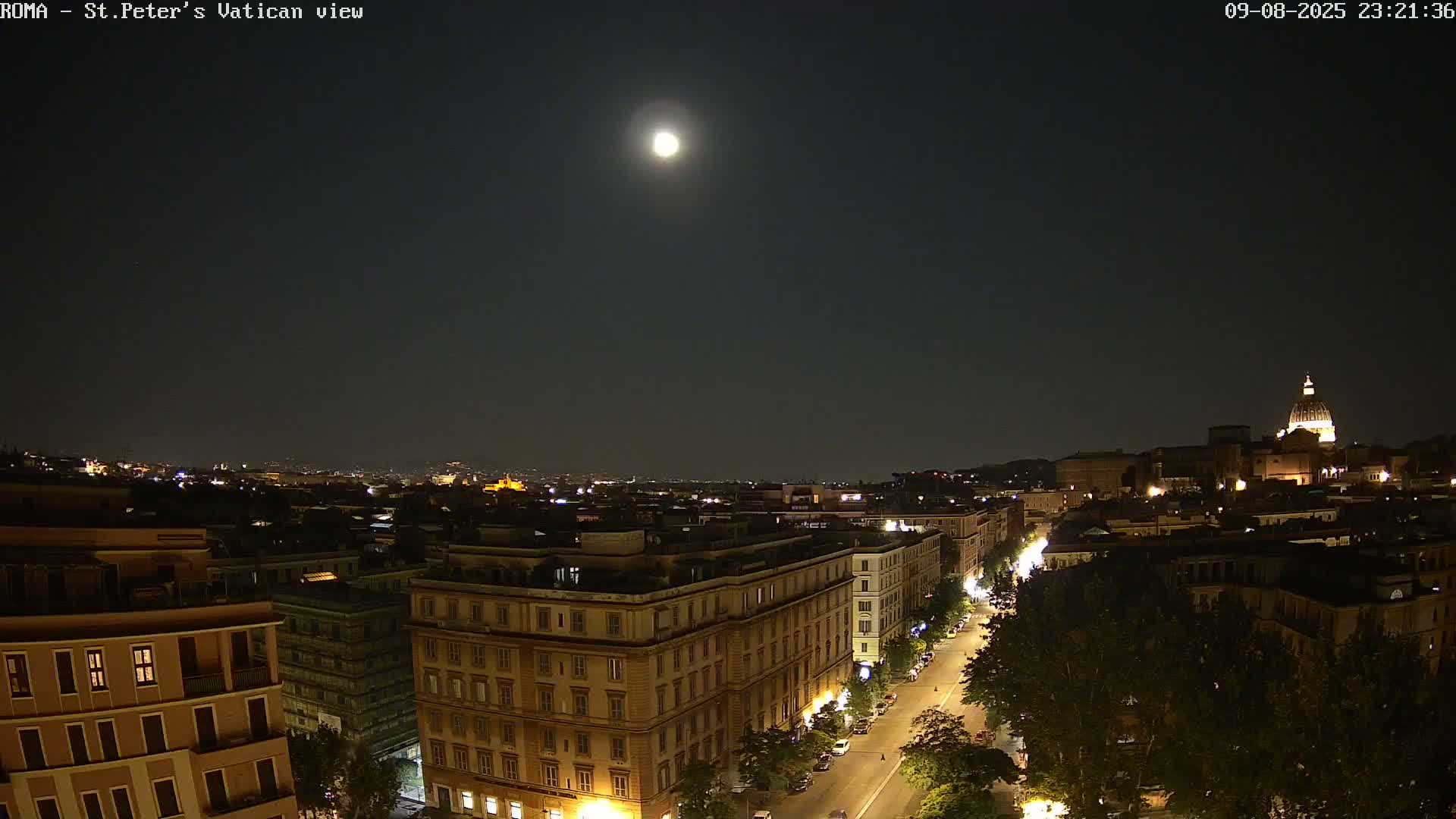 Rome Skyline, Dome of St. Peter's - Vatican View Live Cam - Lazio, Italy