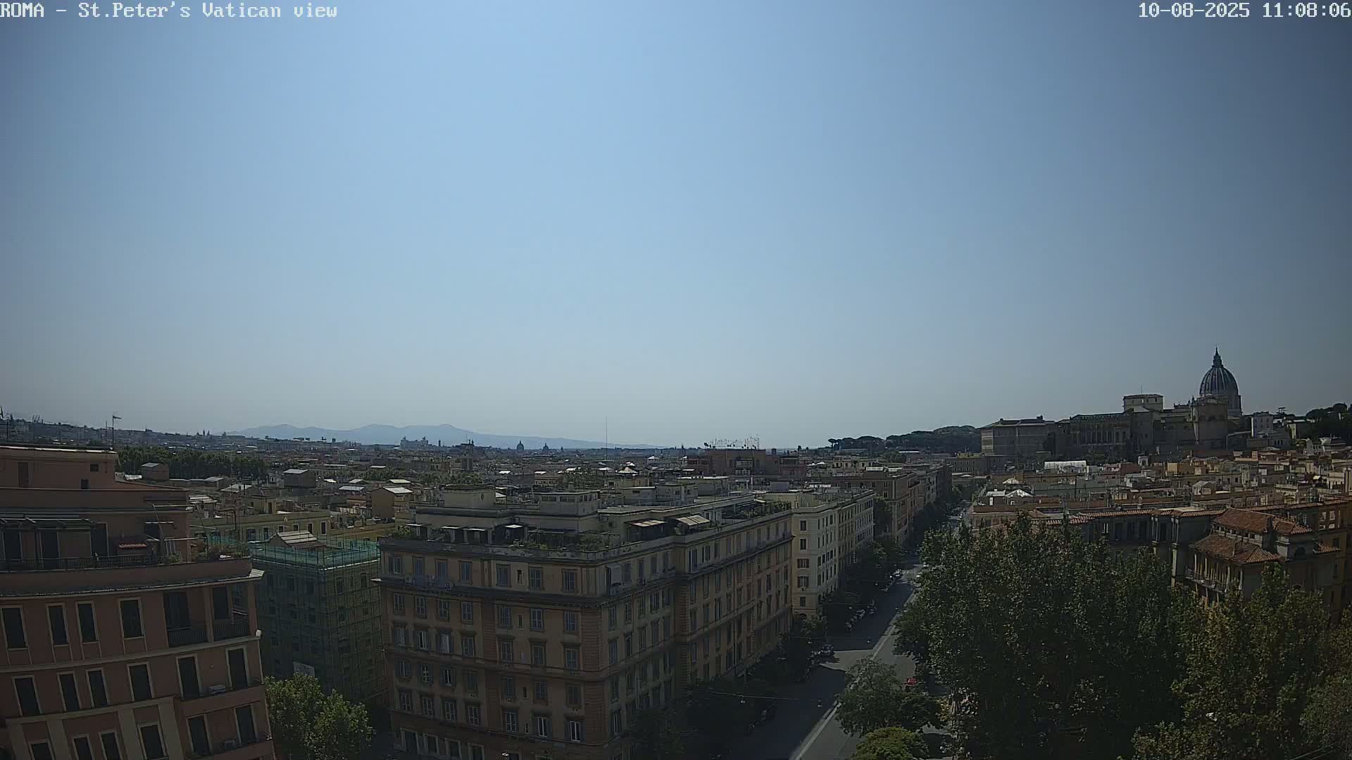 Rome Skyline, Dome of St. Peter's - Vatican View Live Cam - Lazio, Italy