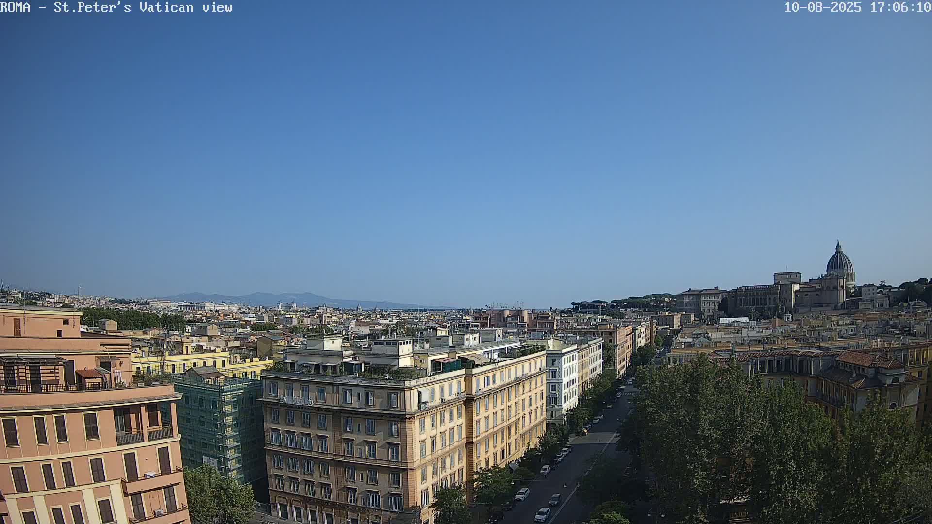 Rome Skyline, Dome of St. Peter's - Vatican View Live Cam - Lazio, Italy