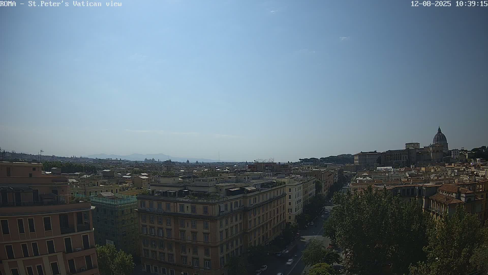Rome Skyline, Dome of St. Peter's - Vatican View Live Cam - Lazio, Italy