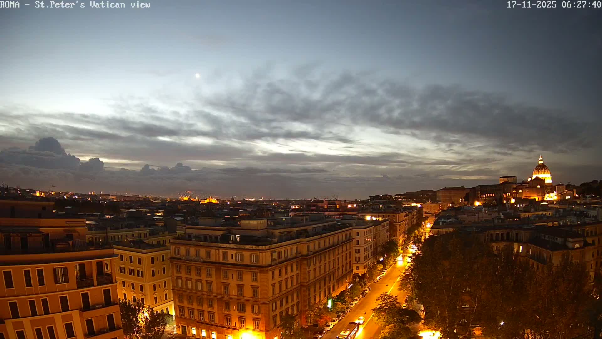 Rome Skyline, Dome of St. Peter's - Vatican View Live Cam - Lazio, Italy