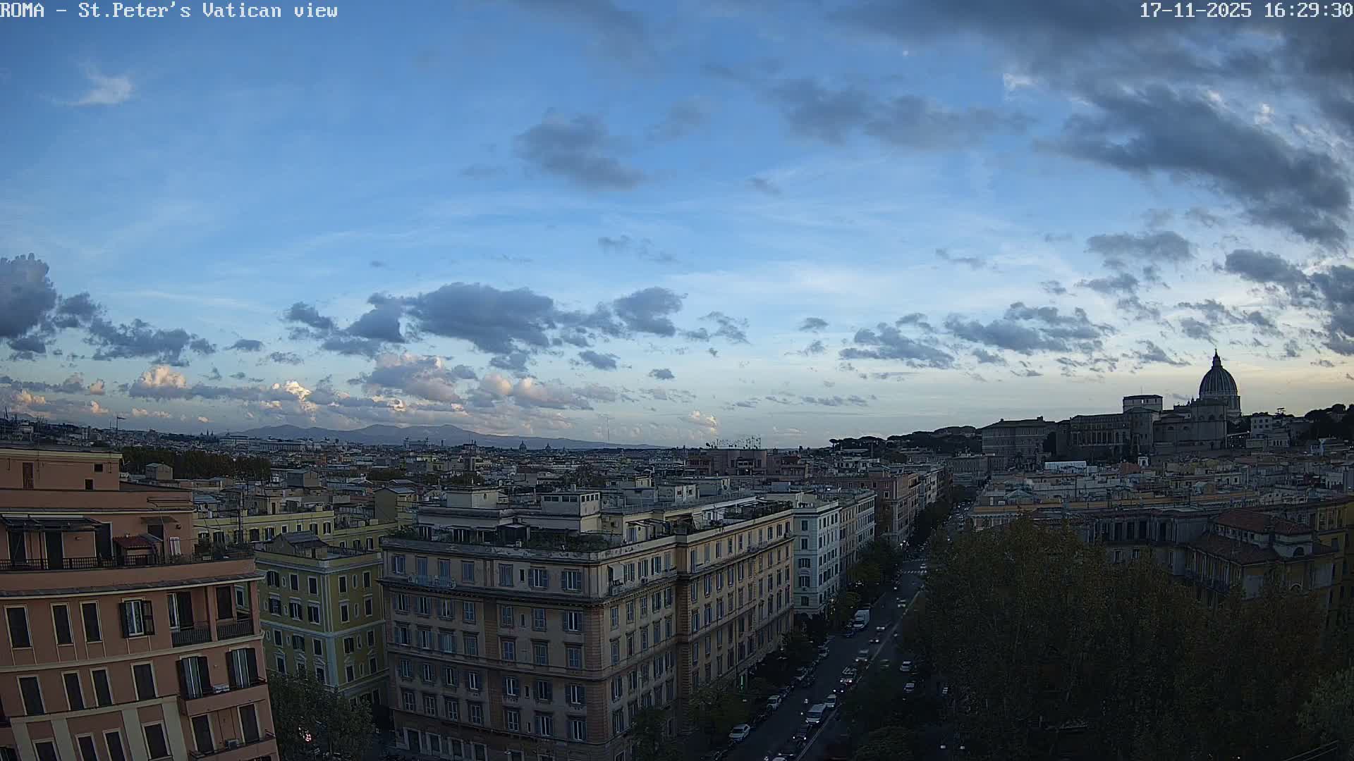 Rome Skyline, Dome of St. Peter's - Vatican View Live Cam - Lazio, Italy