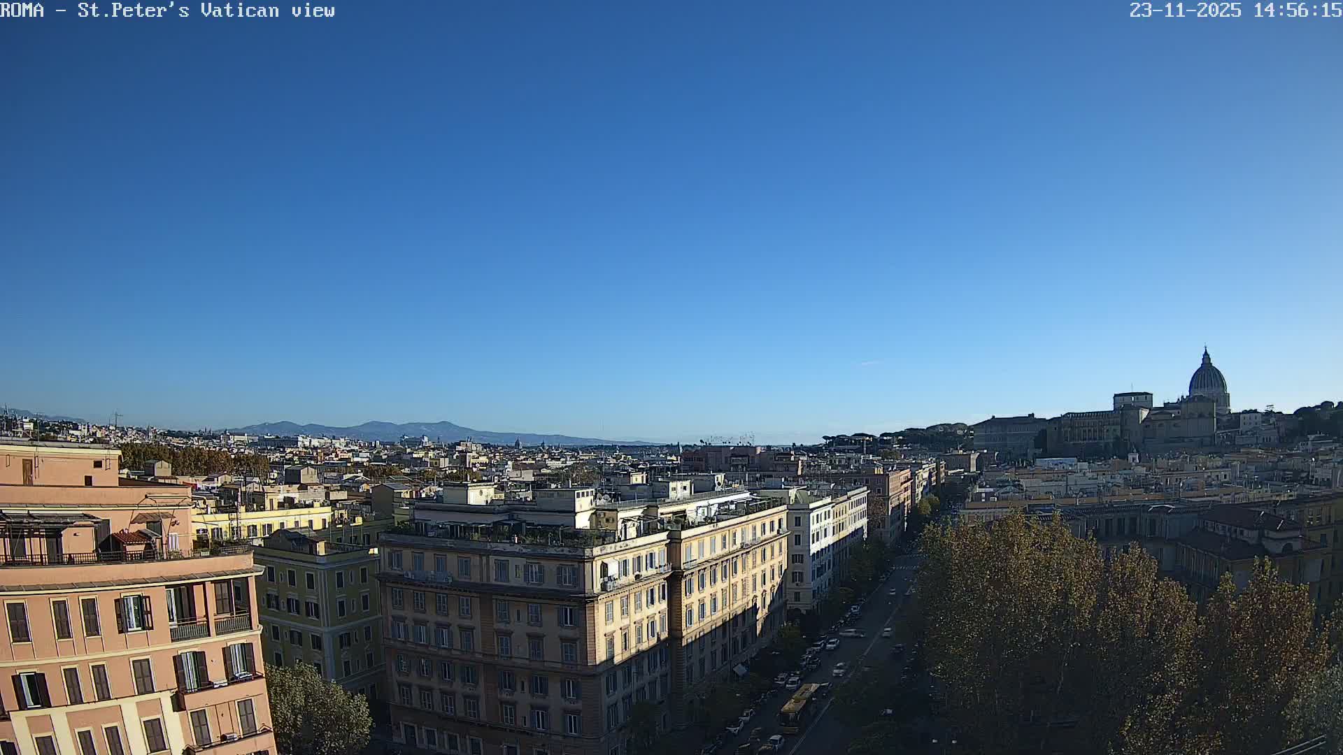 Rome Skyline, Dome of St. Peter's - Vatican View Live Cam - Lazio, Italy