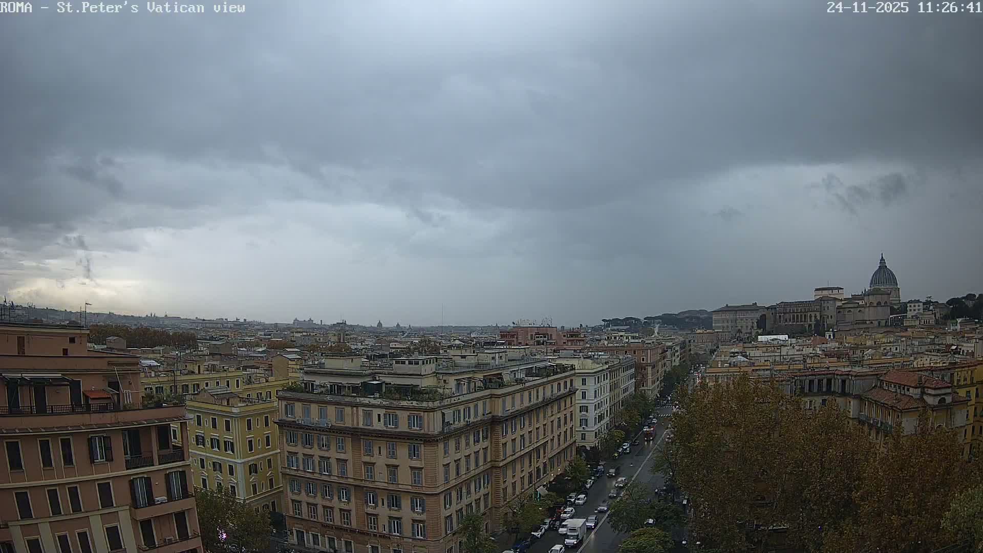 Rome Skyline, Dome of St. Peter's - Vatican View Live Cam - Lazio, Italy