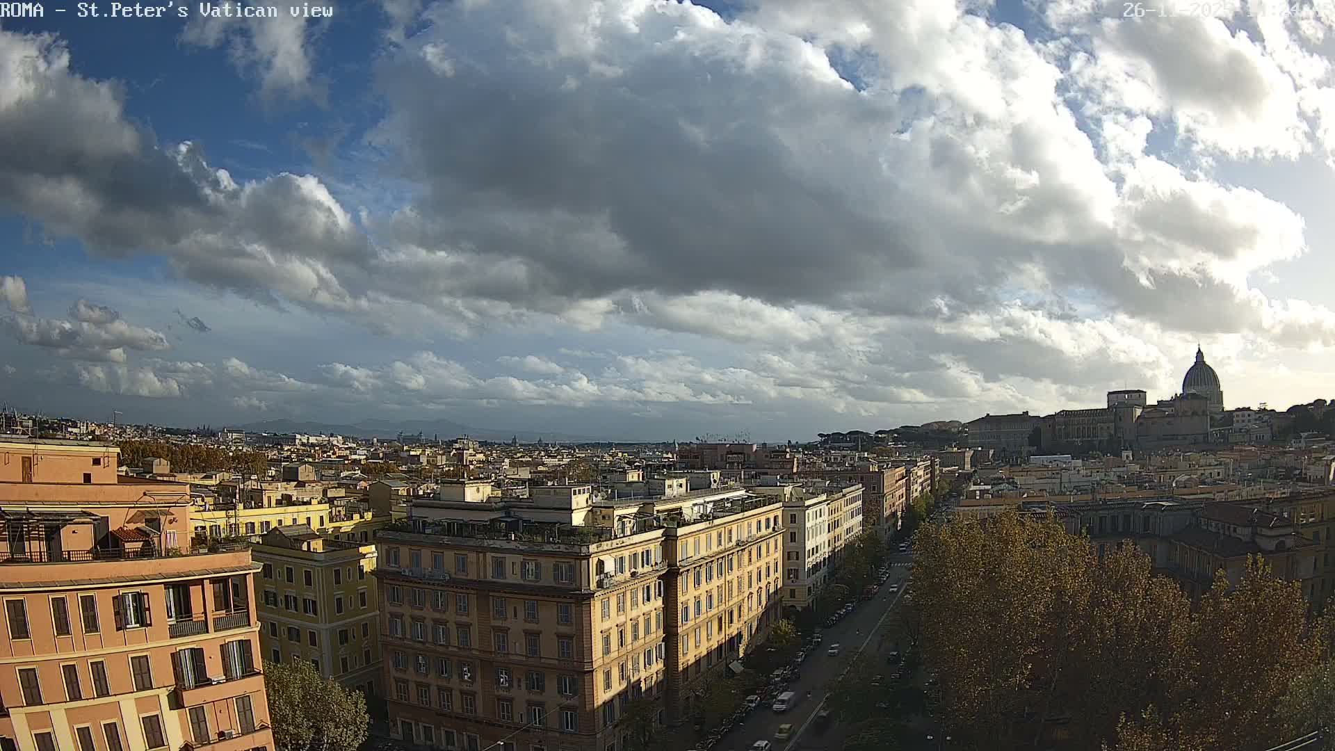 Rome Skyline, Dome of St. Peter's - Vatican View Live Cam - Lazio, Italy