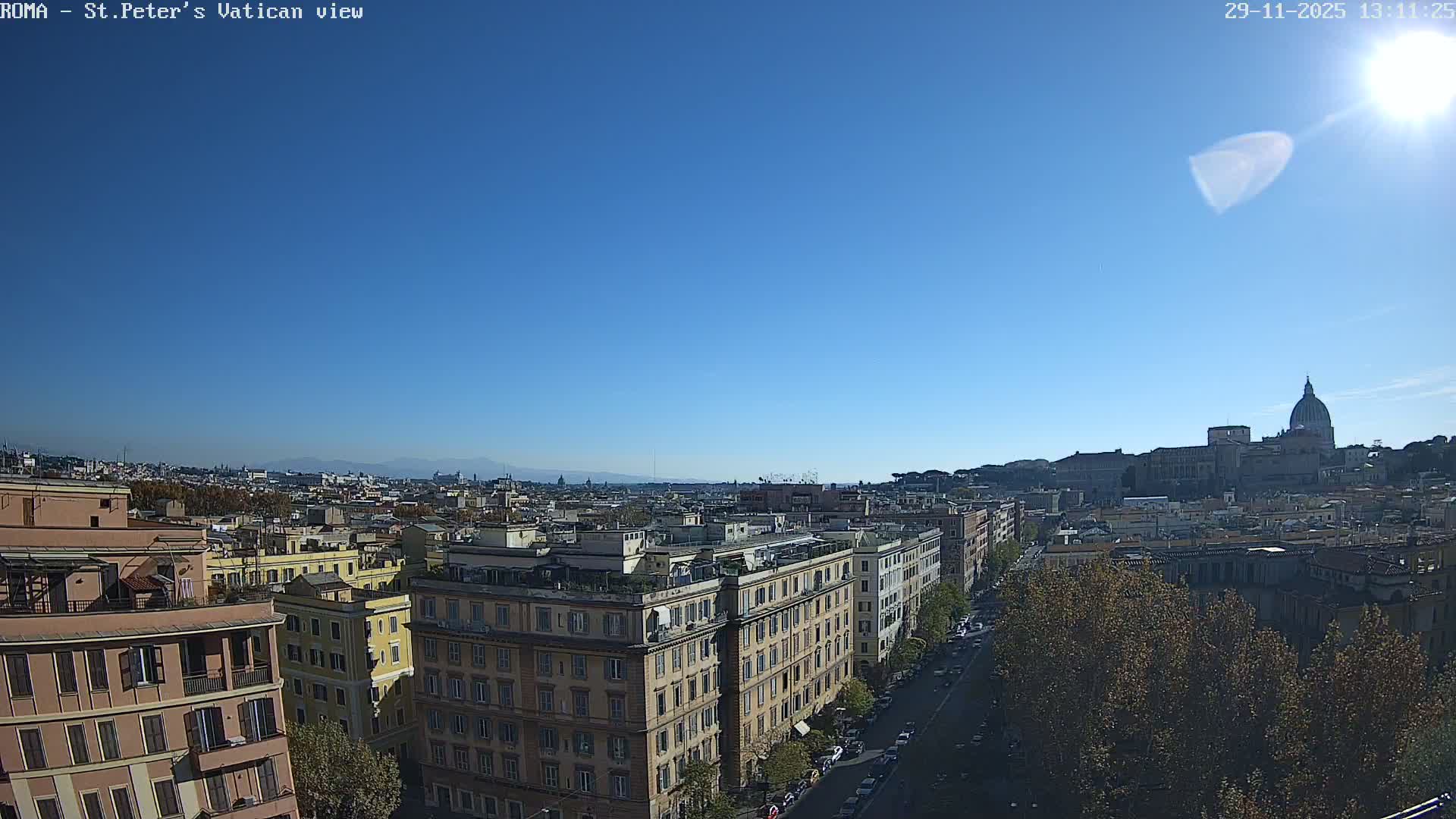 Rome Skyline, Dome of St. Peter's - Vatican View Live Cam - Lazio, Italy