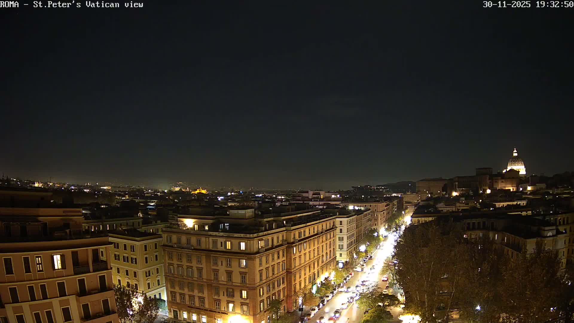 Rome Skyline, Dome of St. Peter's - Vatican View Live Cam - Lazio, Italy