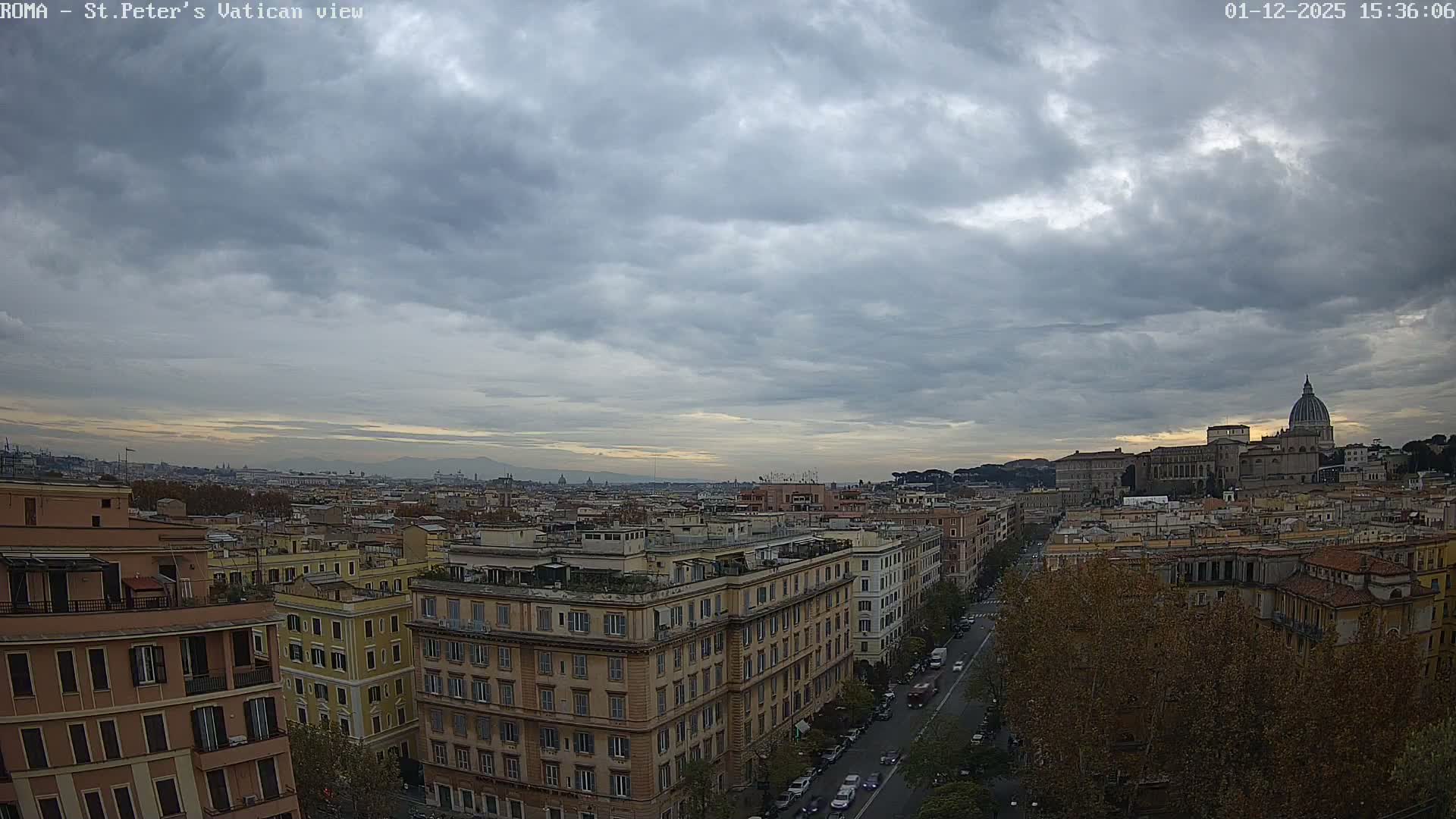 Rome Skyline, Dome of St. Peter's - Vatican View Live Cam - Lazio, Italy