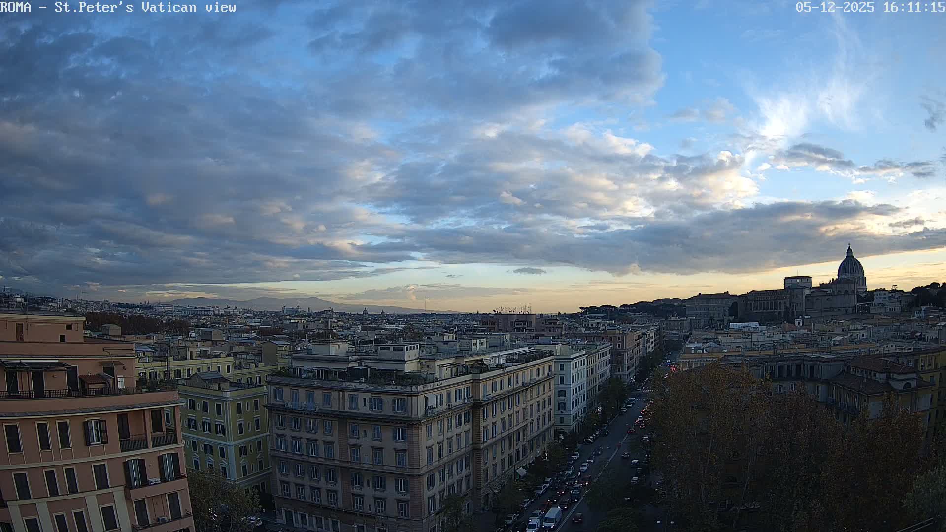 Rome Skyline, Dome of St. Peter's - Vatican View Live Cam - Lazio, Italy