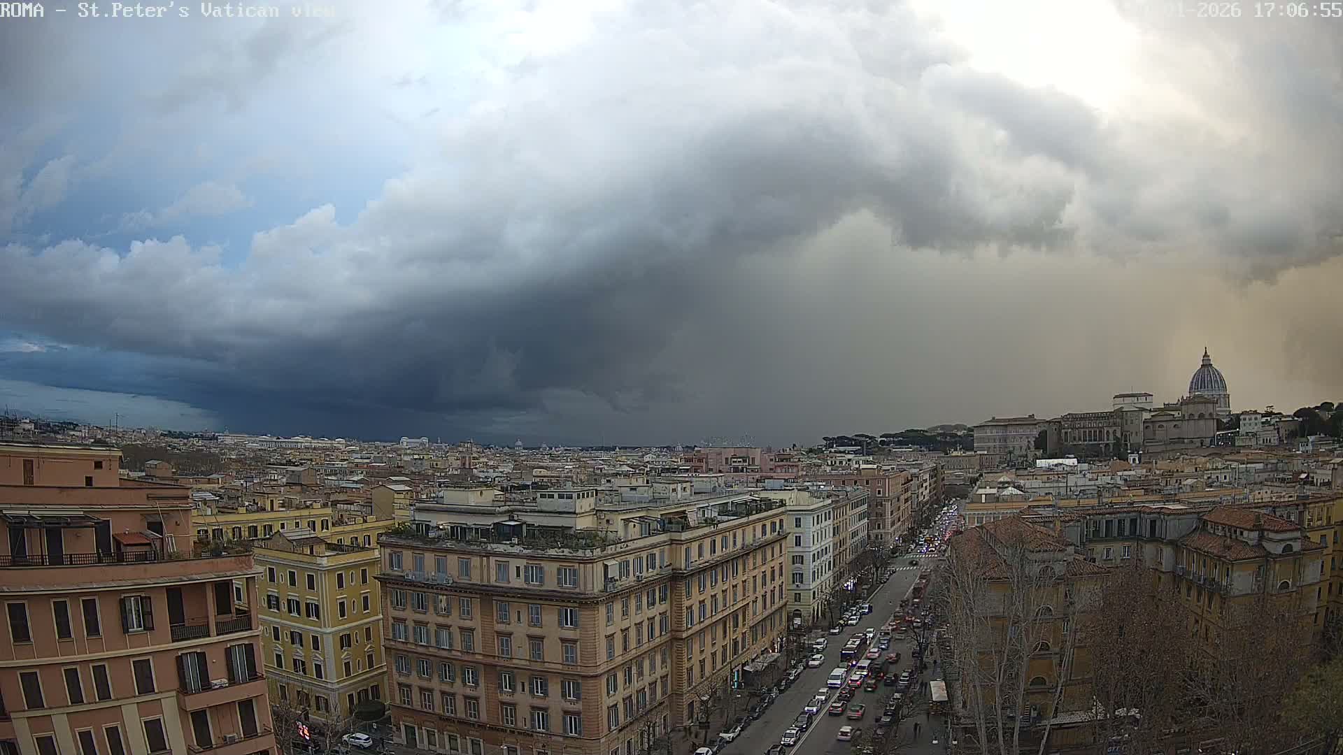 Rome Skyline, Dome of St. Peter's - Vatican View Live Cam - Lazio, Italy