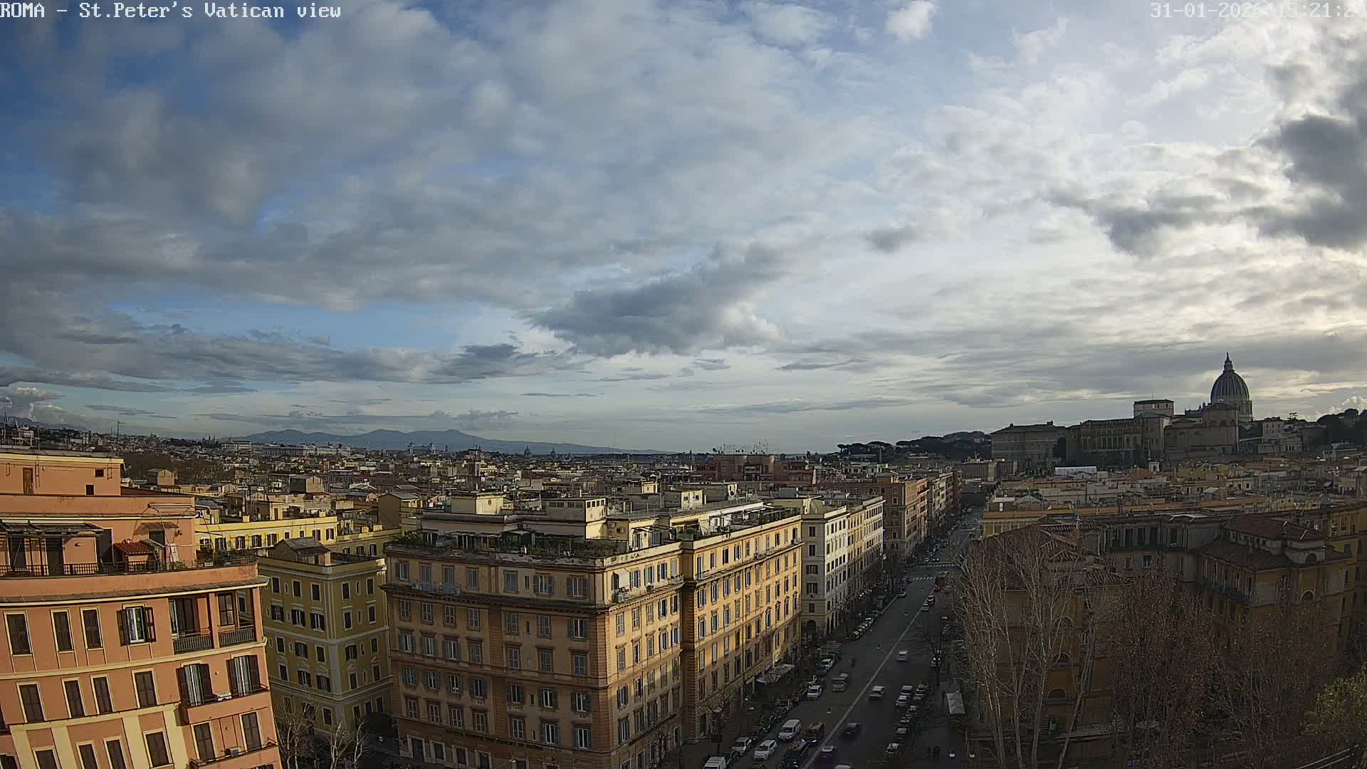 Rome Skyline, Dome of St. Peter's - Vatican View Live Cam - Lazio, Italy