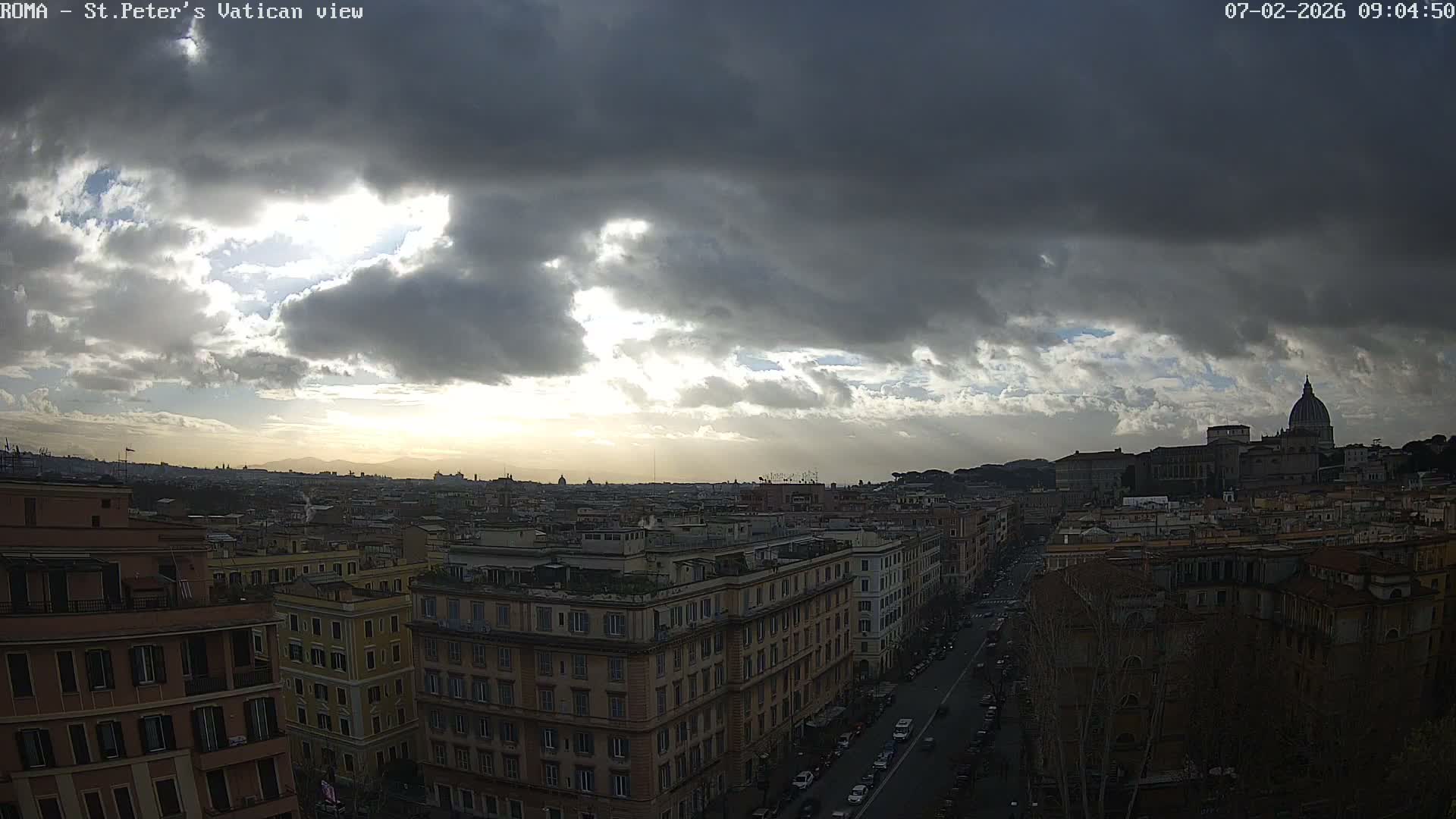 Rome Skyline, Dome of St. Peter's - Vatican View Live Cam - Lazio, Italy