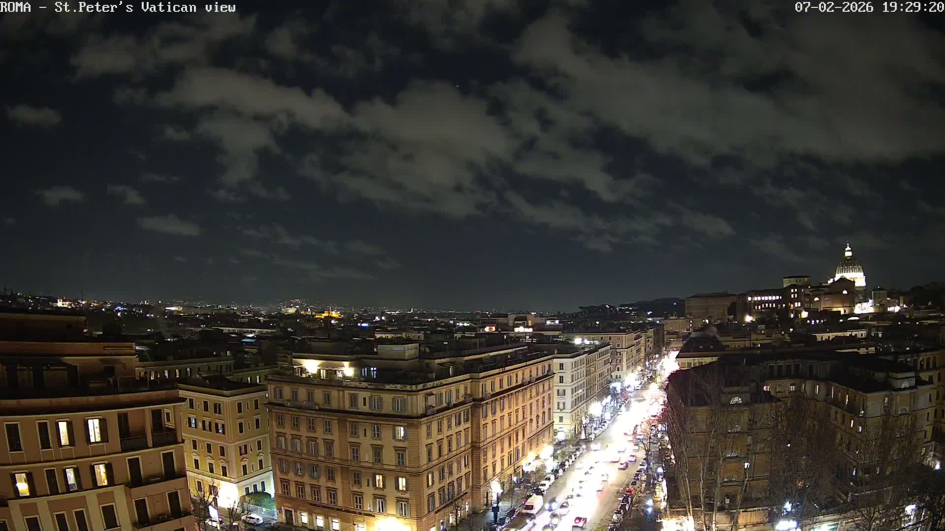 Rome Skyline, Dome of St. Peter's - Vatican View Live Cam - Lazio, Italy