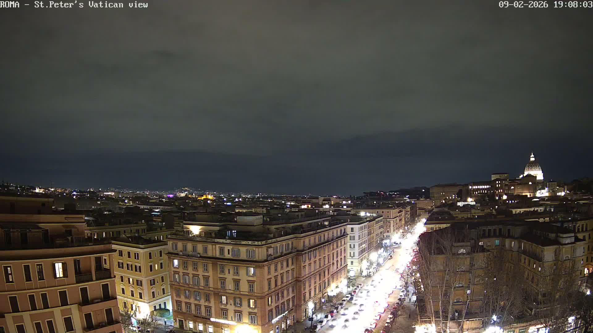 Rome Skyline, Dome of St. Peter's - Vatican View Live Cam - Lazio, Italy