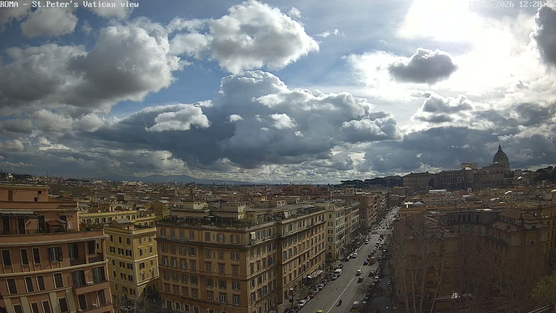 Rome Skyline, Dome of St. Peter's - Vatican View Live Cam - Lazio, Italy