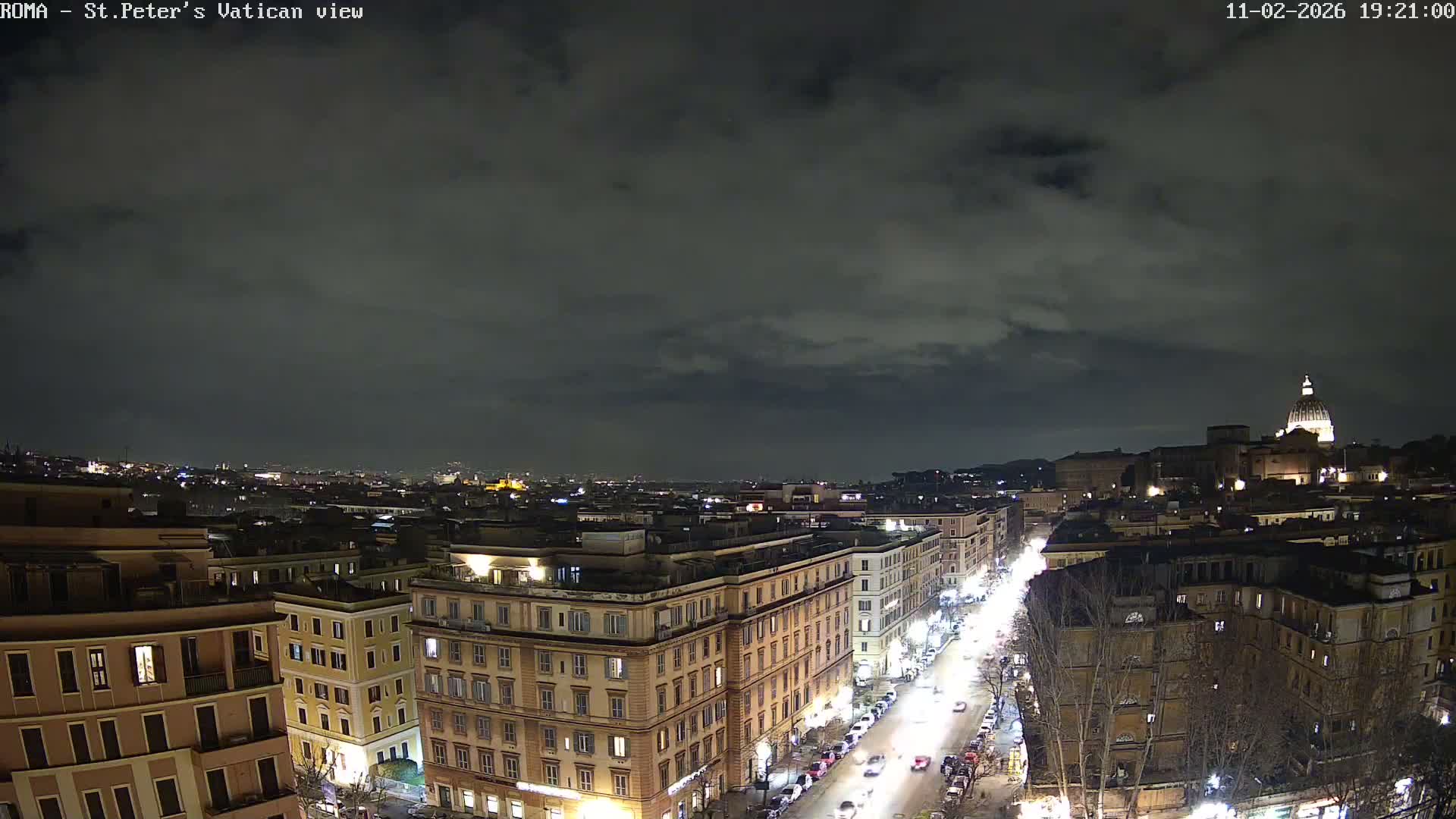 Rome Skyline, Dome of St. Peter's - Vatican View Live Cam - Lazio, Italy