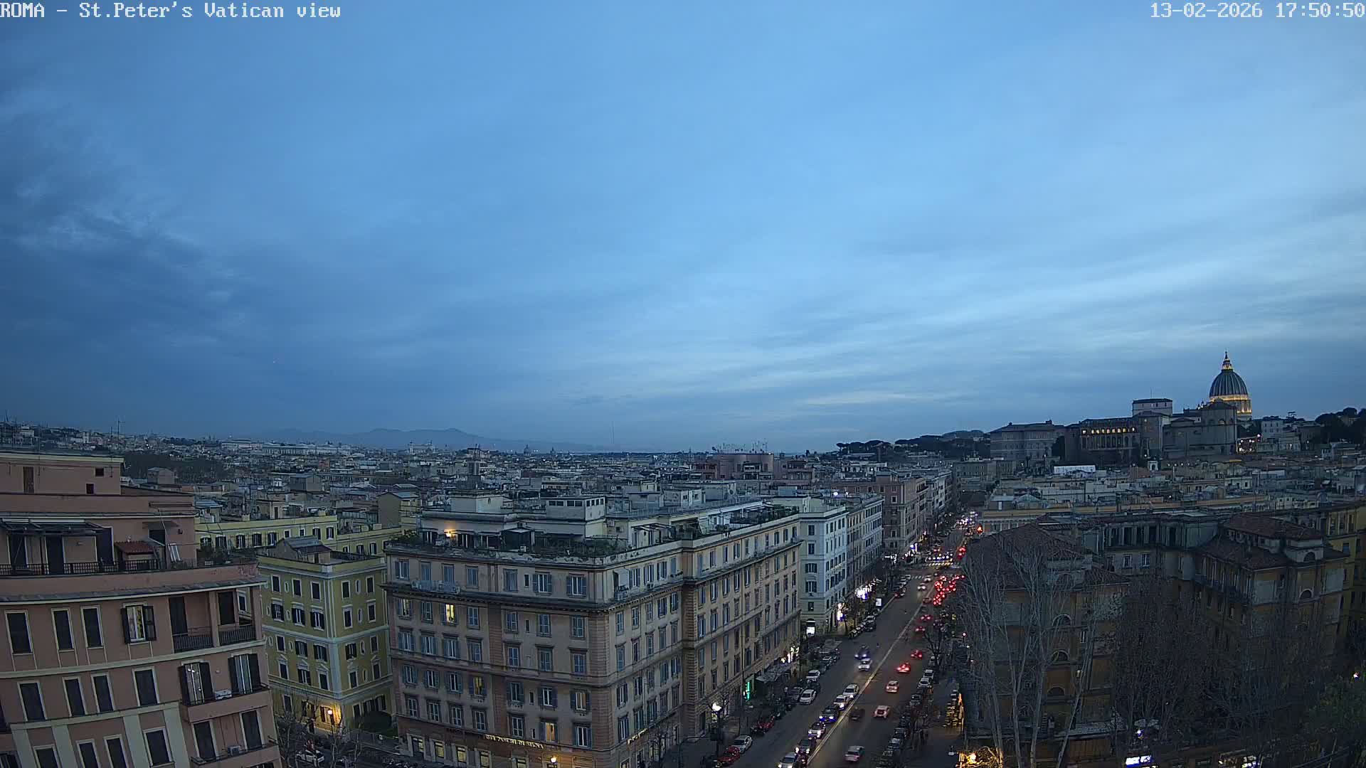 Rome Skyline, Dome of St. Peter's - Vatican View Live Cam - Lazio, Italy