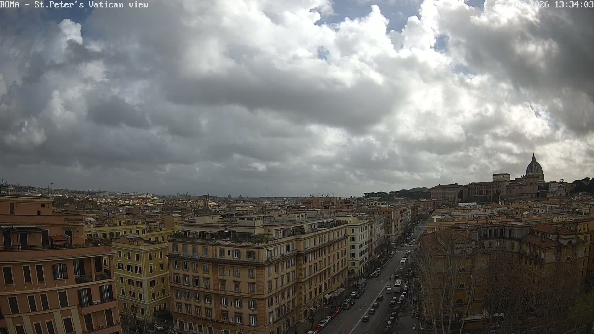 Rome Skyline, Dome of St. Peter's - Vatican View Live Cam - Lazio, Italy