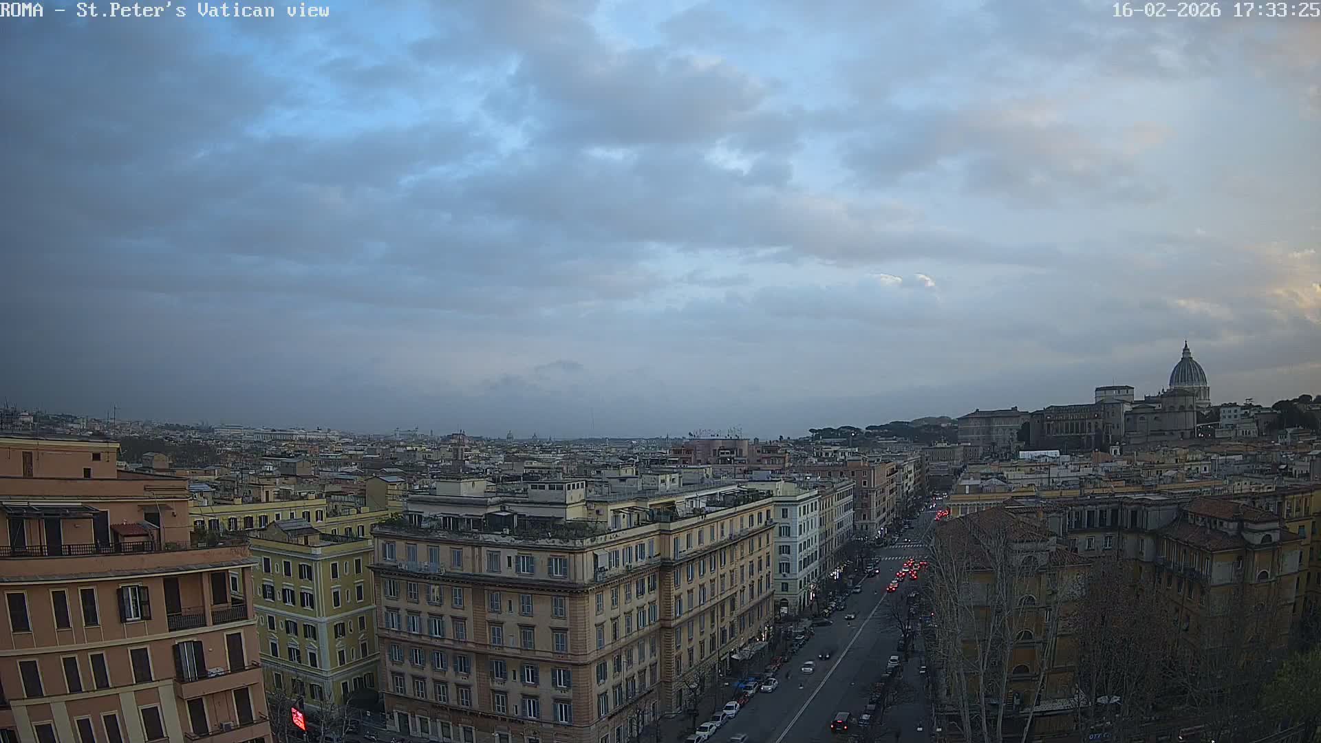 Rome Skyline, Dome of St. Peter's - Vatican View Live Cam - Lazio, Italy