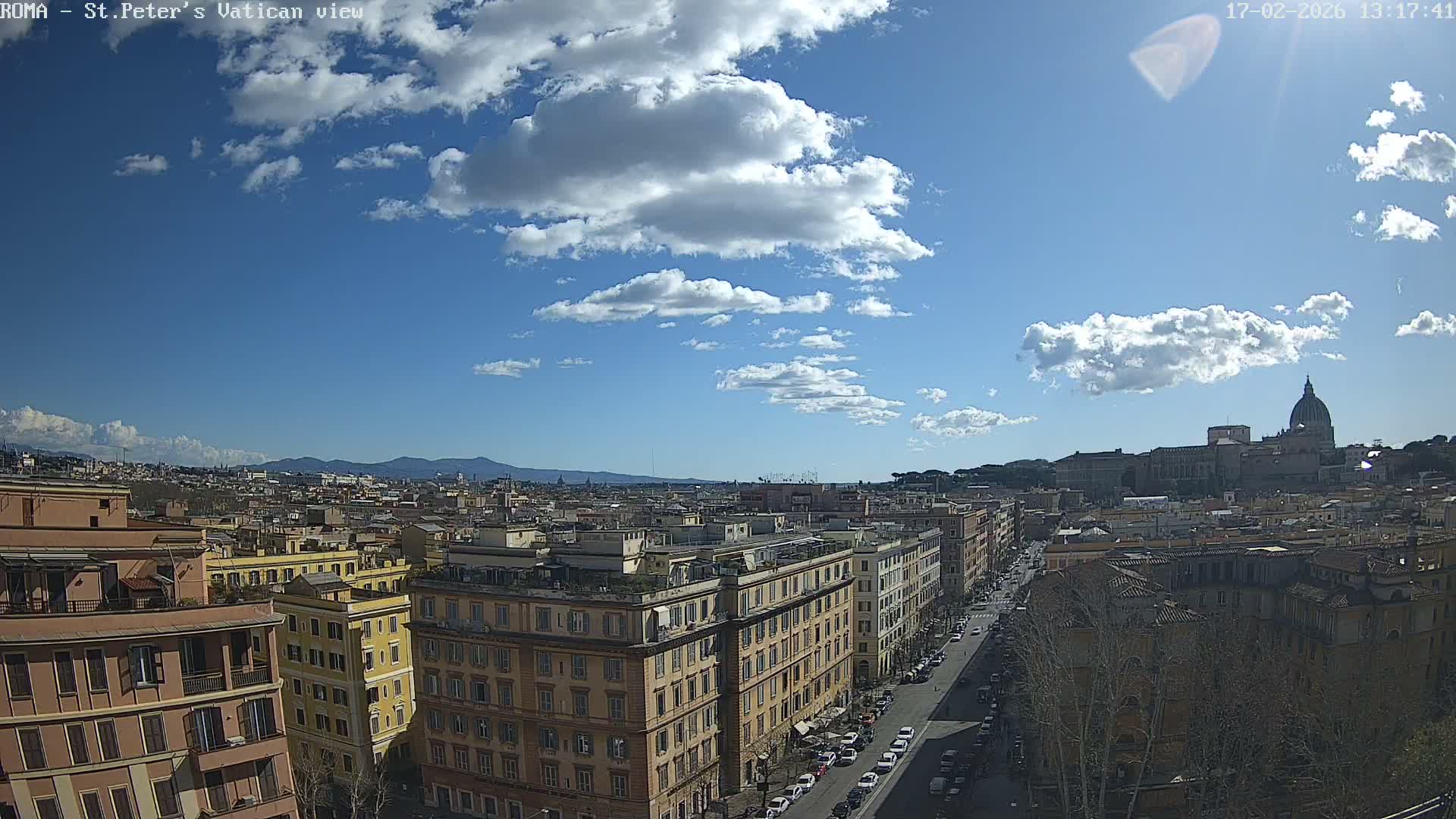 Rome Skyline, Dome of St. Peter's - Vatican View Live Cam - Lazio, Italy