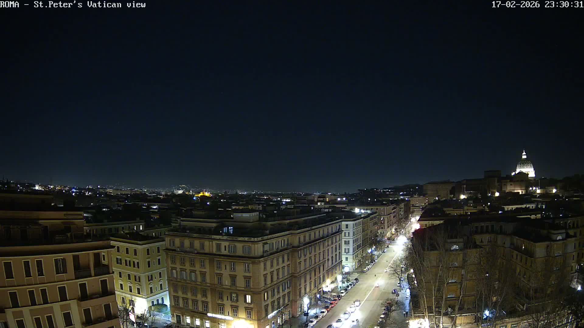 Rome Skyline, Dome of St. Peter's - Vatican View Live Cam - Lazio, Italy