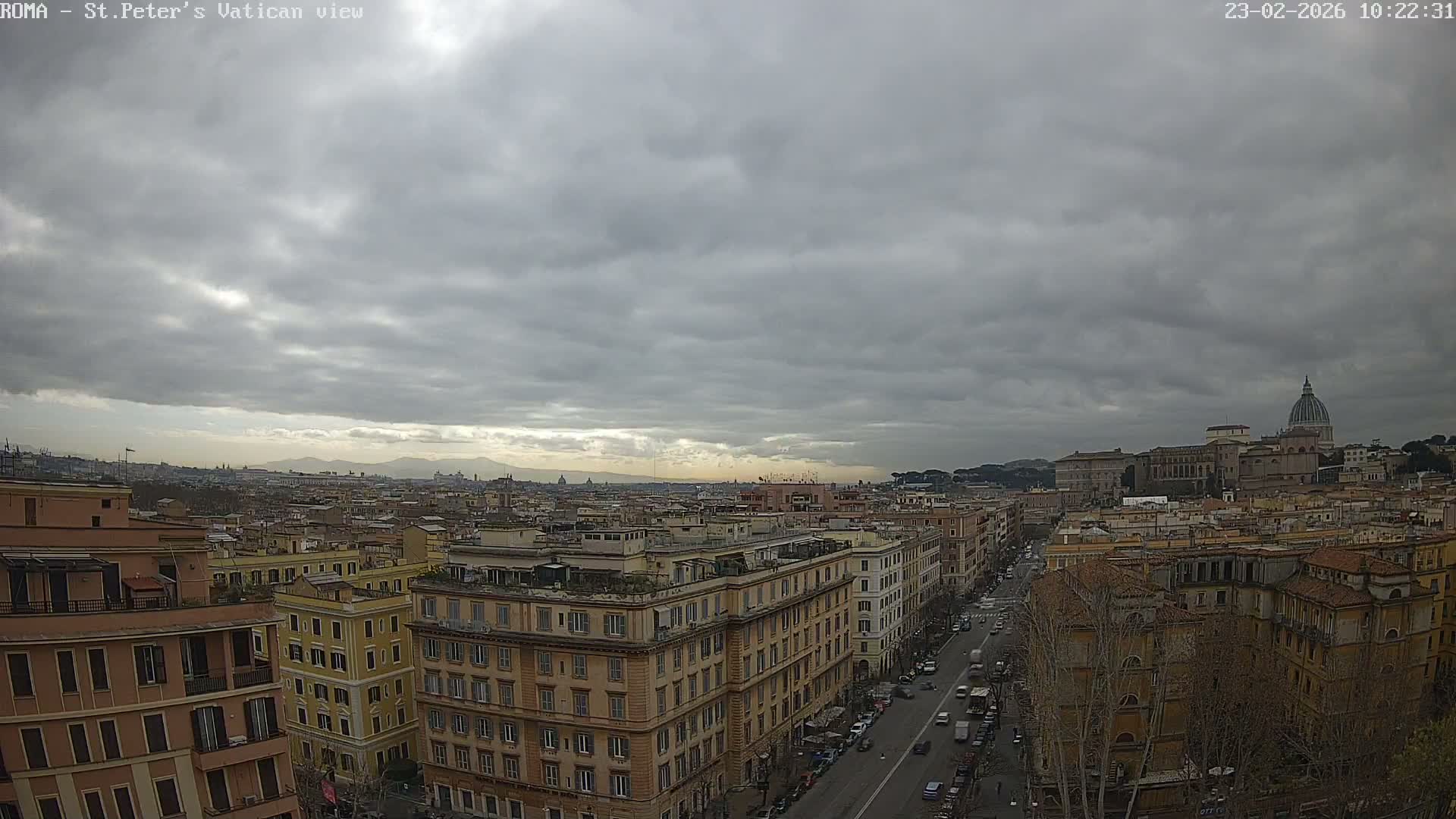 Rome Skyline, Dome of St. Peter's - Vatican View Live Cam - Lazio, Italy