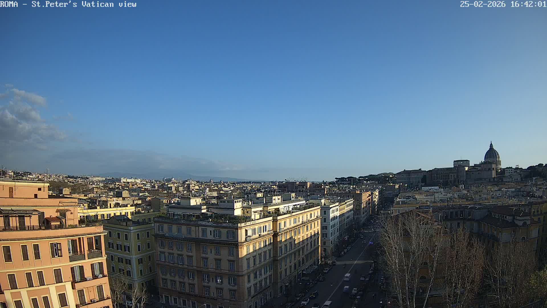 Rome Skyline, Dome of St. Peter's - Vatican View Live Cam - Lazio, Italy