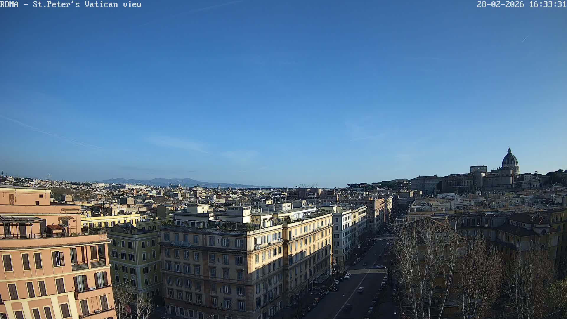 Rome Skyline, Dome of St. Peter's - Vatican View Live Cam - Lazio, Italy