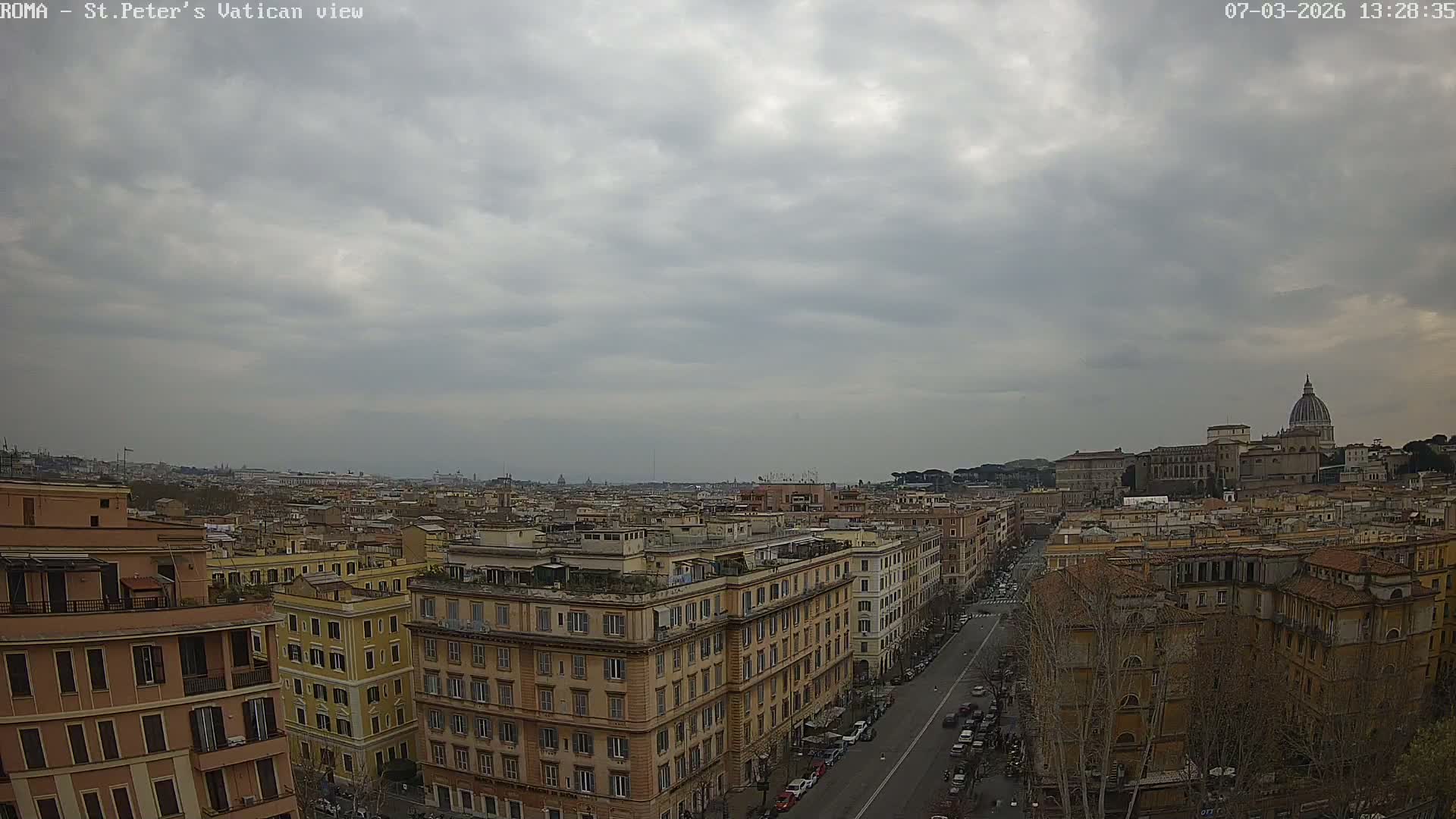 Rome Skyline, Dome of St. Peter's - Vatican View Live Cam - Lazio, Italy