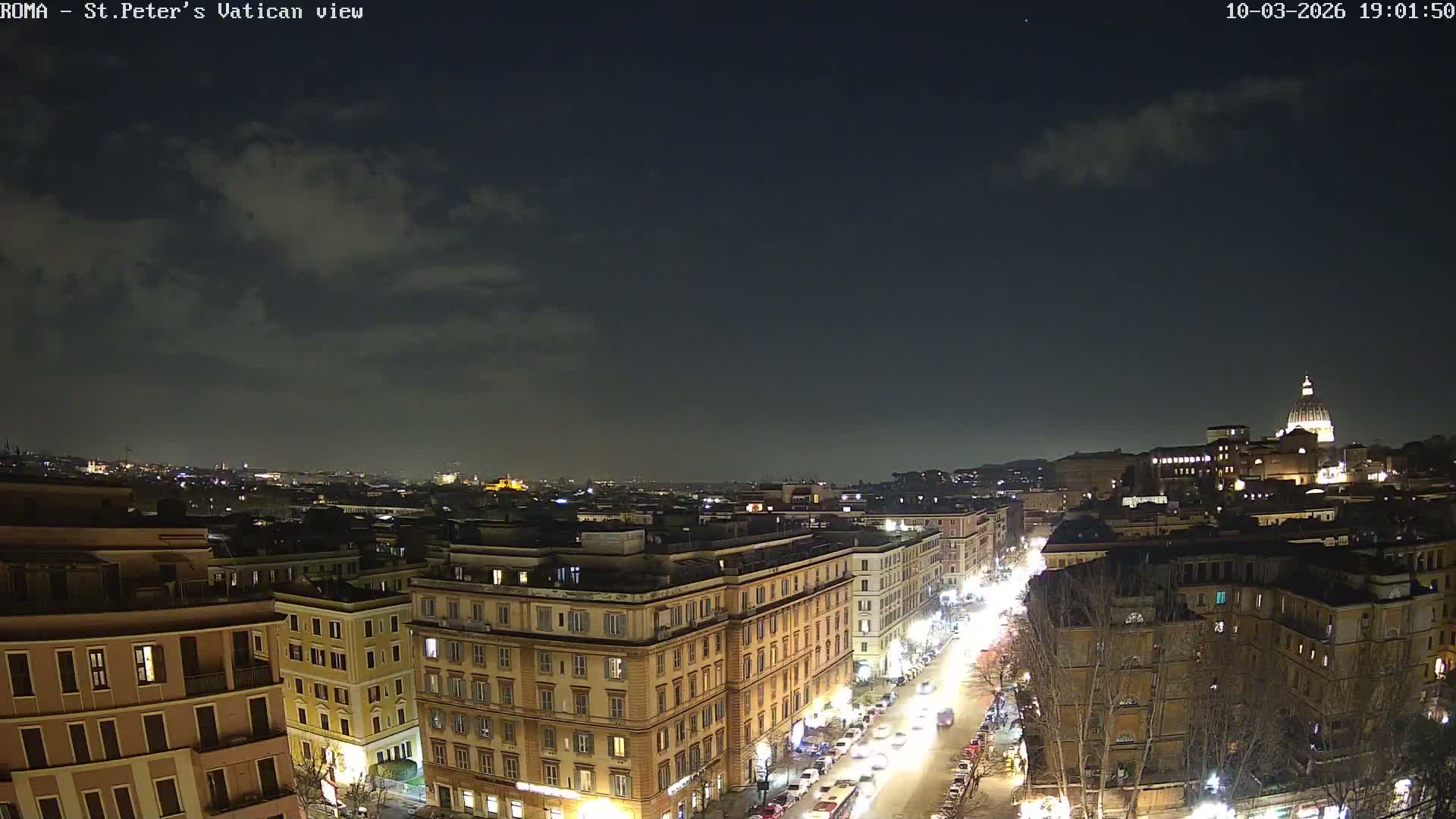 Rome Skyline, Dome of St. Peter's - Vatican View Live Cam - Lazio, Italy