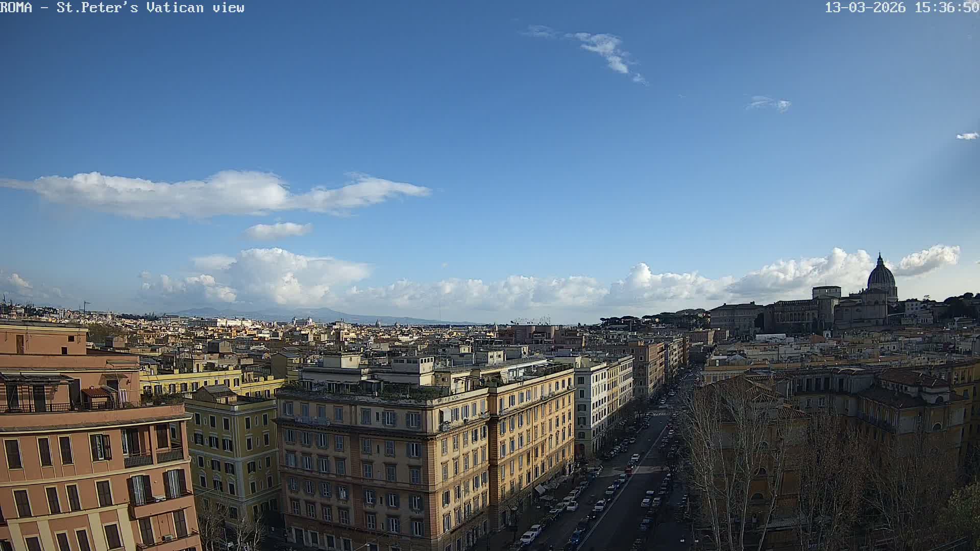 Rome Skyline, Dome of St. Peter's - Vatican View Live Cam - Lazio, Italy