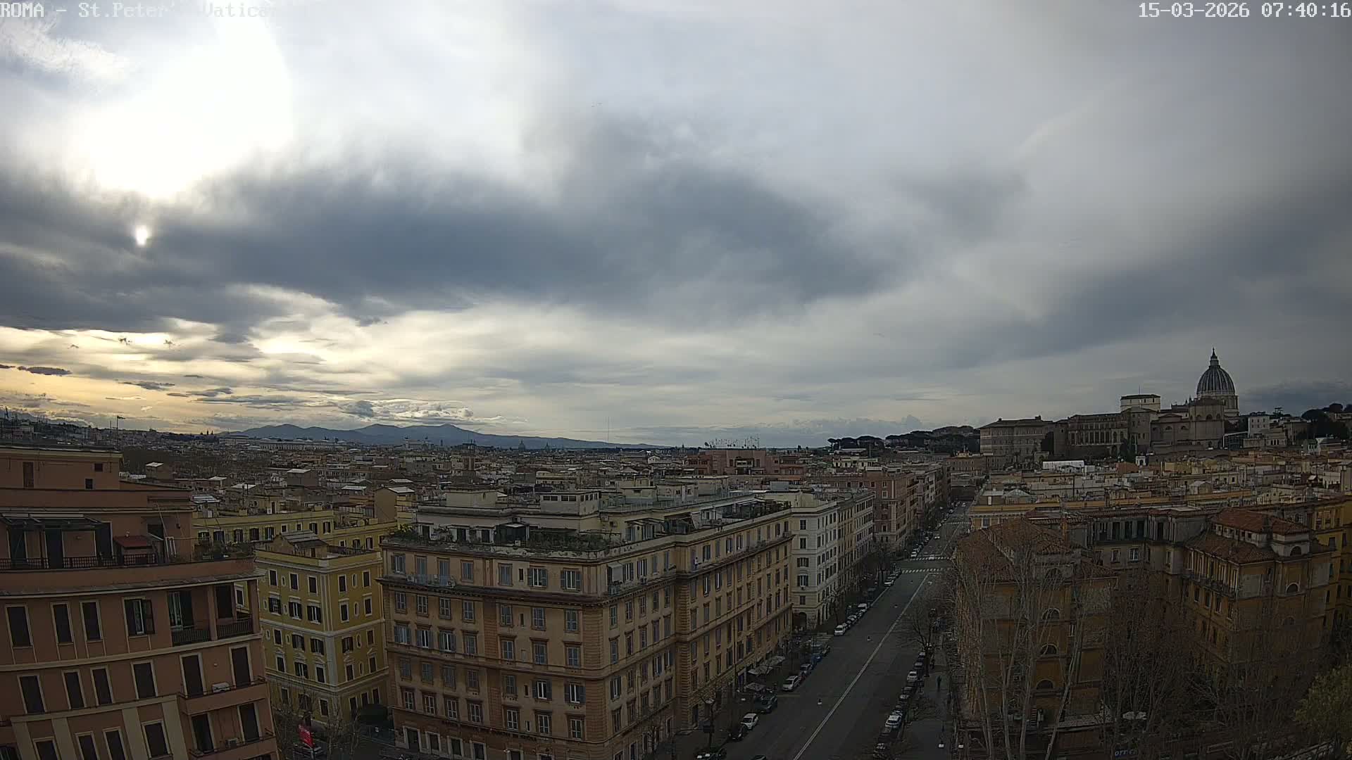Rome Skyline, Dome of St. Peter's - Vatican View Live Cam - Lazio, Italy