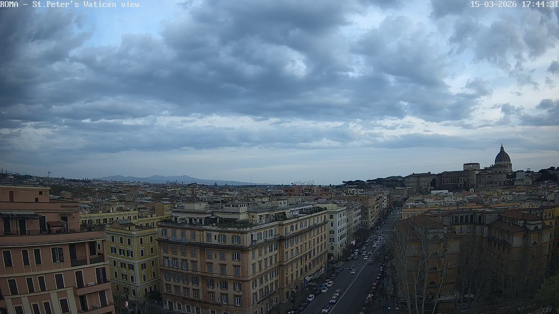 Rome Skyline, Dome of St. Peter's - Vatican View Live Cam - Lazio, Italy