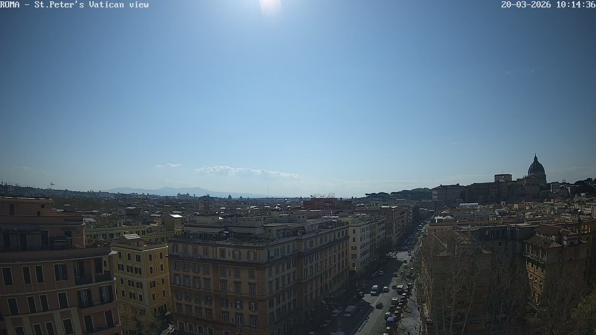 Rome Skyline, Dome of St. Peter's - Vatican View Live Cam - Lazio, Italy