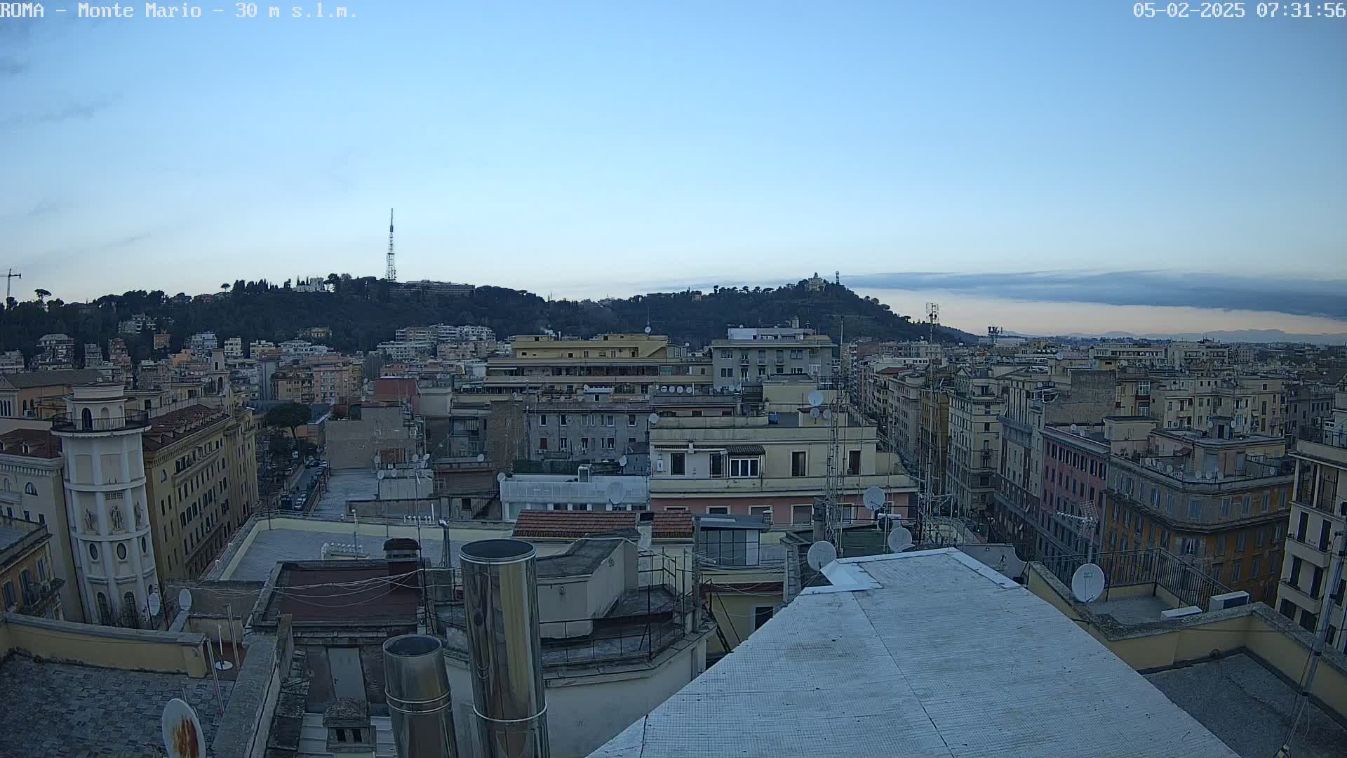 Rome, Mount Mario View Live Cam -Lazio, Italy