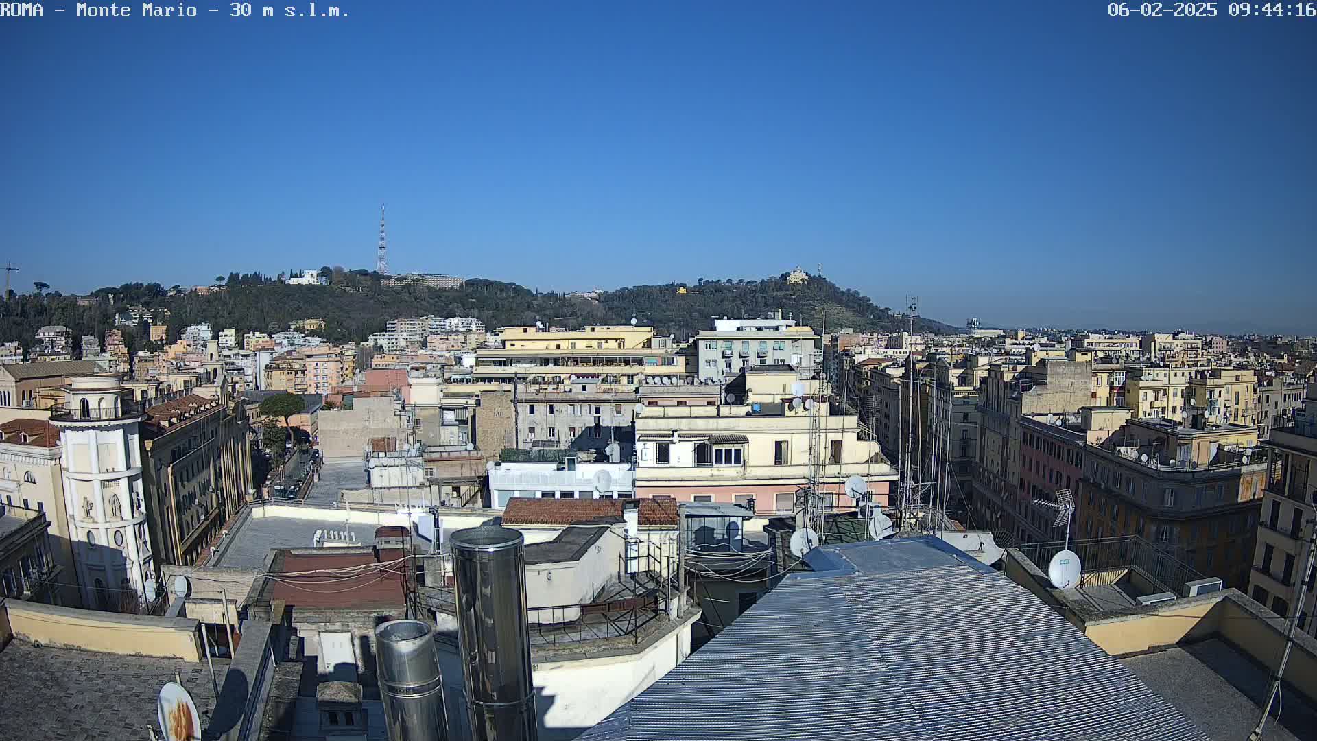 Rome, Mount Mario View Live Cam -Lazio, Italy