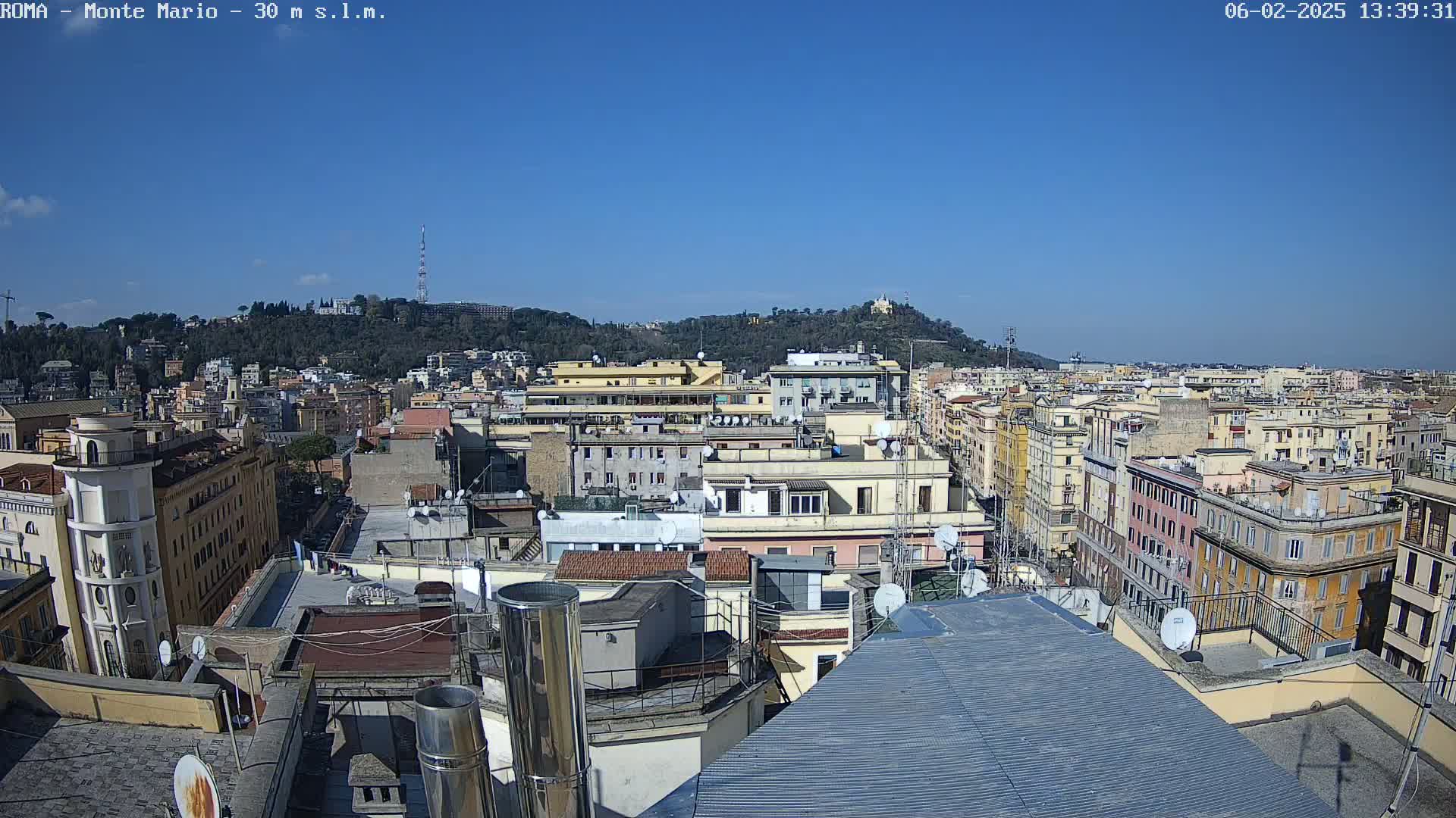 Rome, Mount Mario View Live Cam -Lazio, Italy