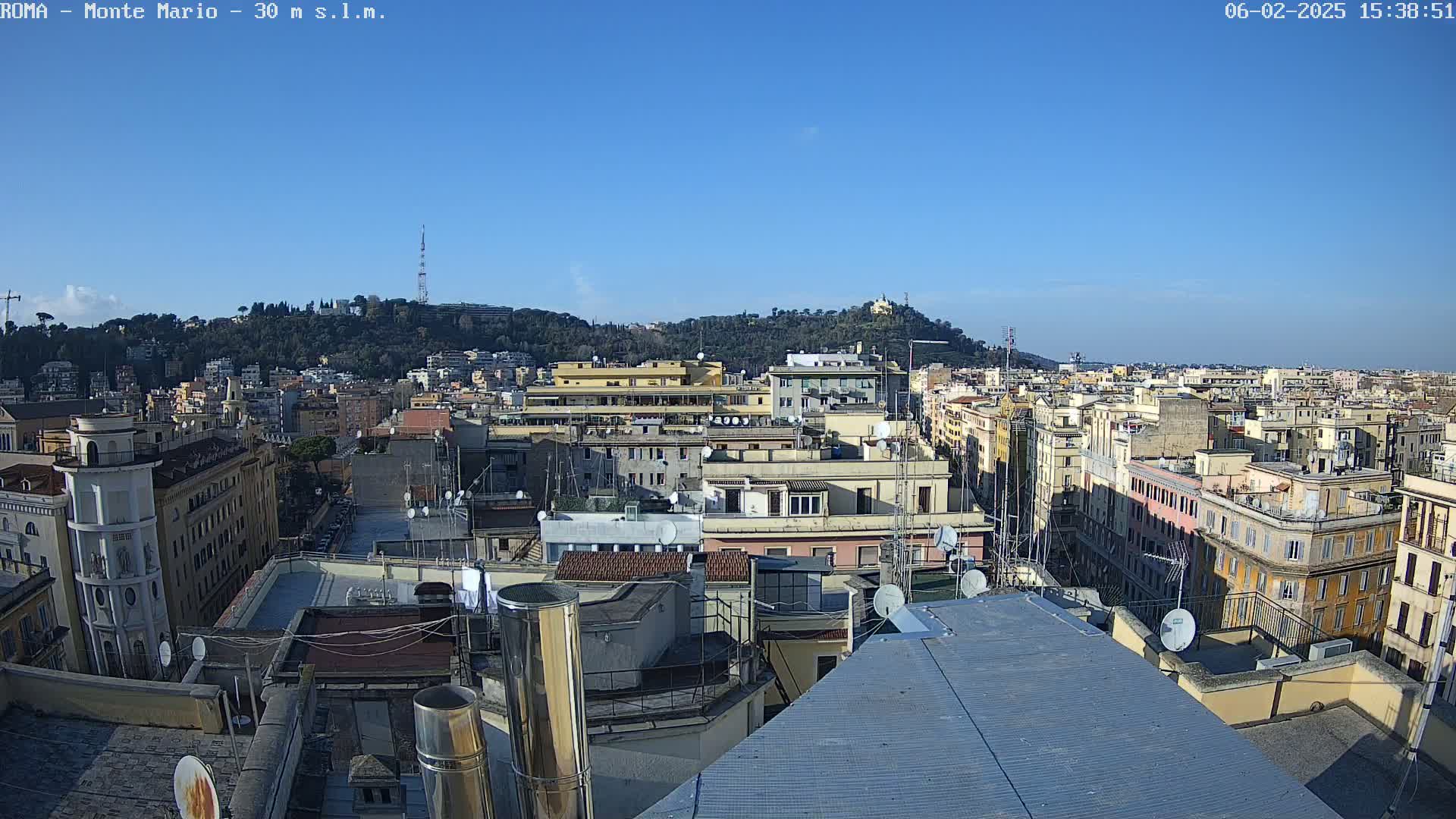 Rome, Mount Mario View Live Cam -Lazio, Italy