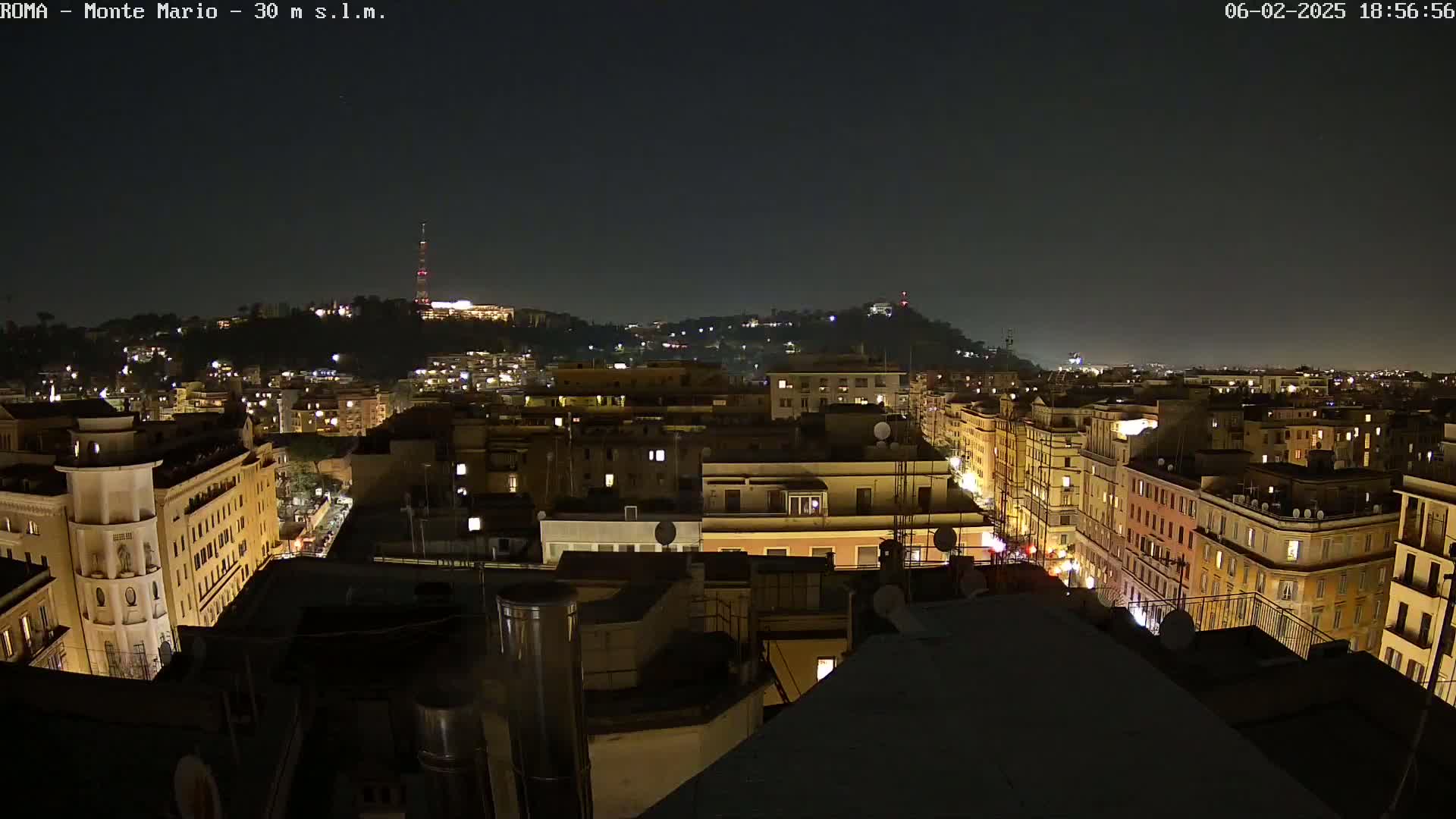 Rome, Mount Mario View Live Cam -Lazio, Italy
